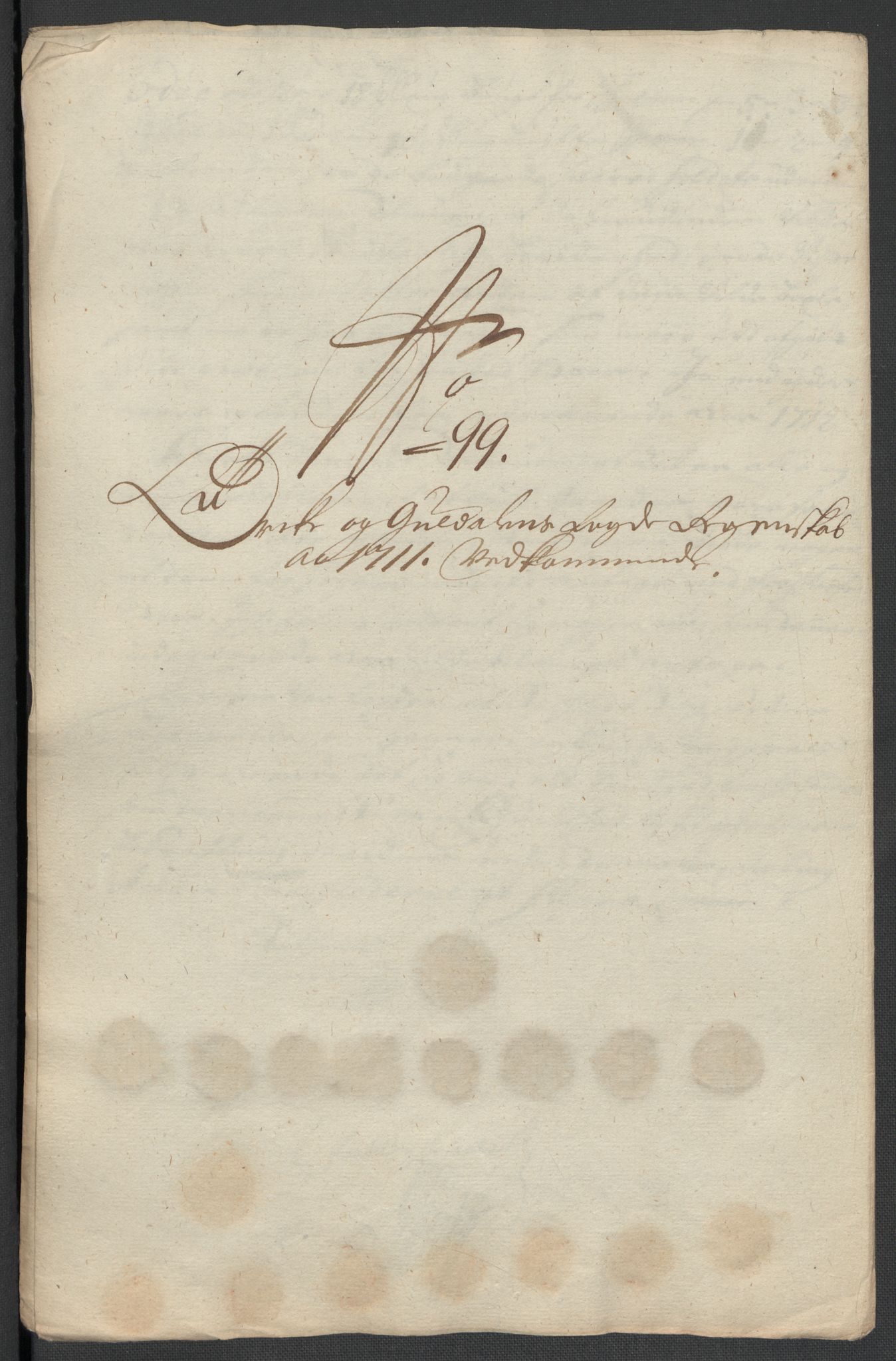 Rentekammeret inntil 1814, Reviderte regnskaper, Fogderegnskap, RA/EA-4092/R60/L3962: Fogderegnskap Orkdal og Gauldal, 1711, p. 283