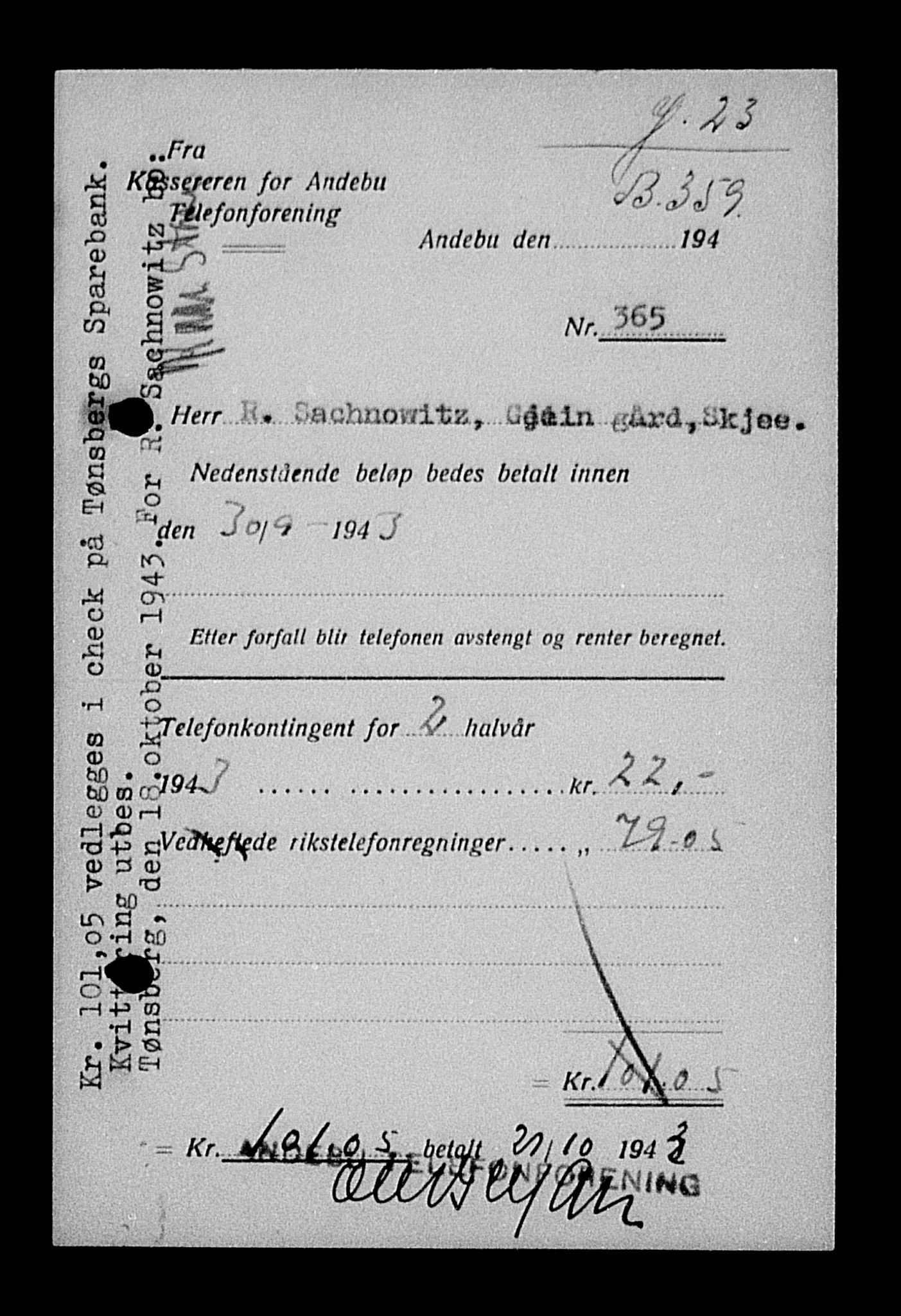 Justisdepartementet, Tilbakeføringskontoret for inndratte formuer, AV/RA-S-1564/H/Hc/Hcd/L1005: --, 1945-1947, p. 156