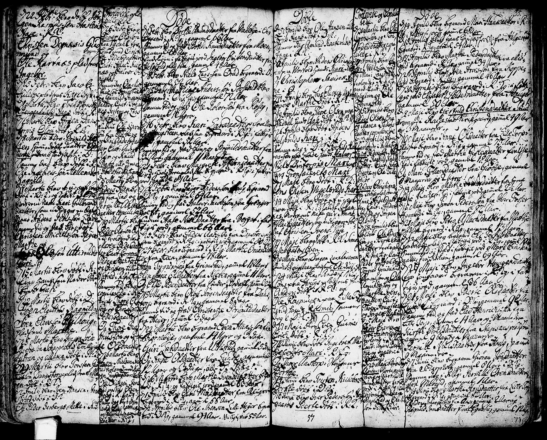 Rakkestad prestekontor Kirkebøker, AV/SAO-A-2008/F/Fa/L0001: Parish register (official) no. I 1, 1722-1740, p. 35