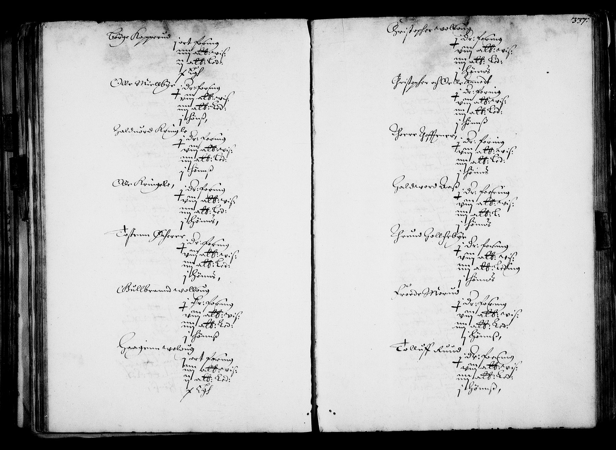 Rentekammeret inntil 1814, Realistisk ordnet avdeling, AV/RA-EA-4070/N/Na/L0001: [XI f]: Akershus stifts jordebok, 1652, p. 336b-337a