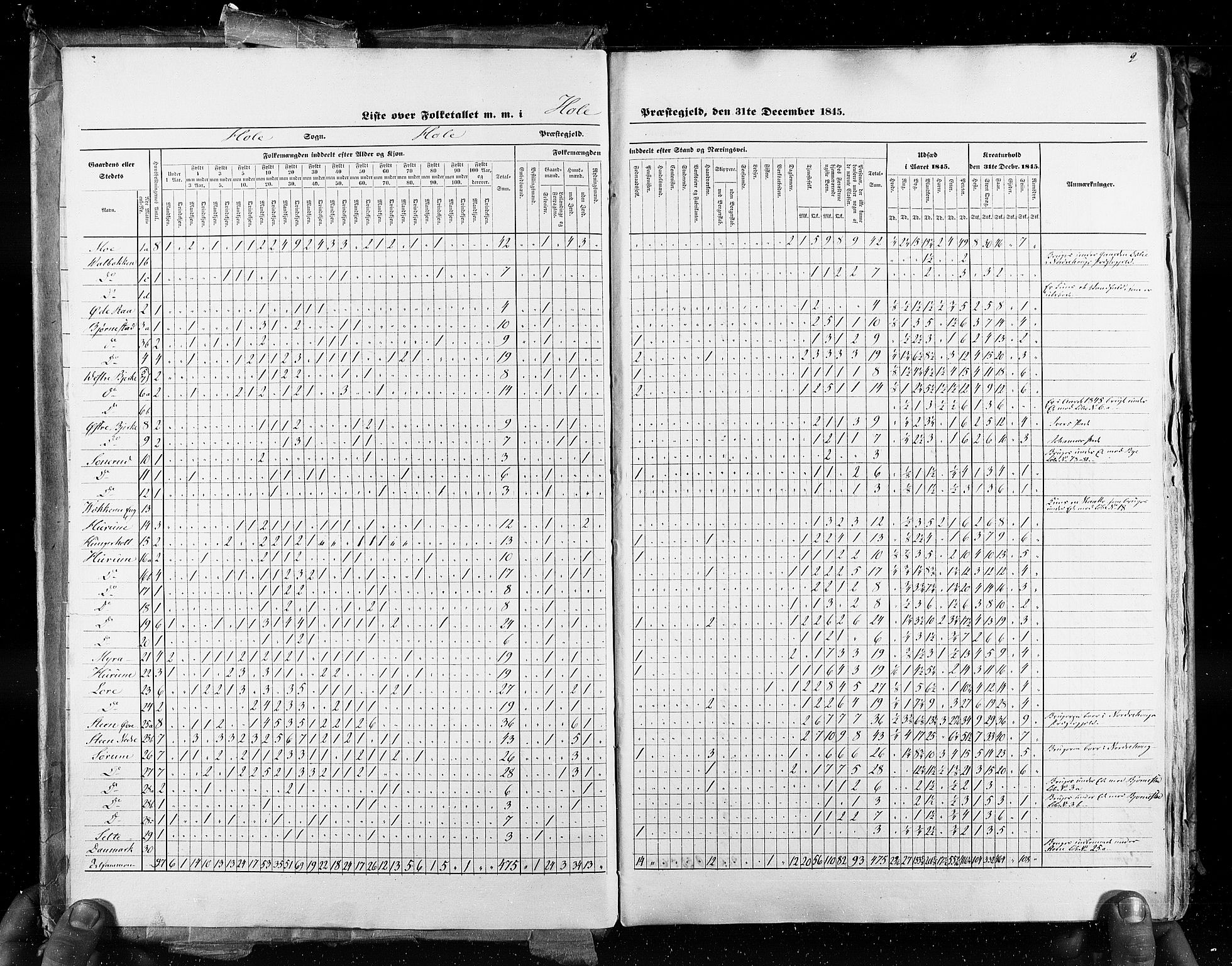 RA, Census 1845, vol. 4: Buskerud amt og Jarlsberg og Larvik amt, 1845, p. 2