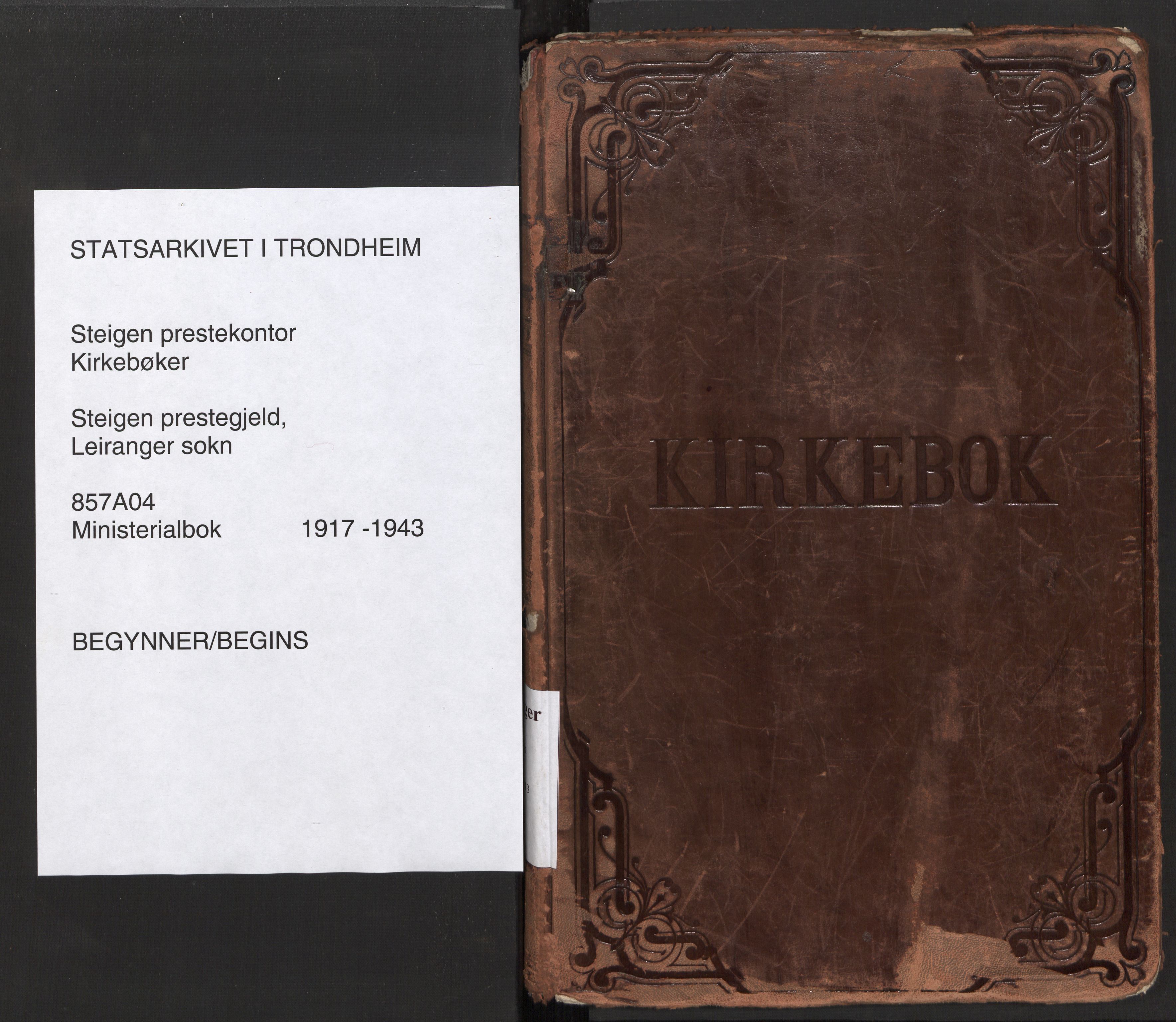 Ministerialprotokoller, klokkerbøker og fødselsregistre - Nordland, SAT/A-1459/857/L0824: Parish register (official) no. 857A04, 1917-1943