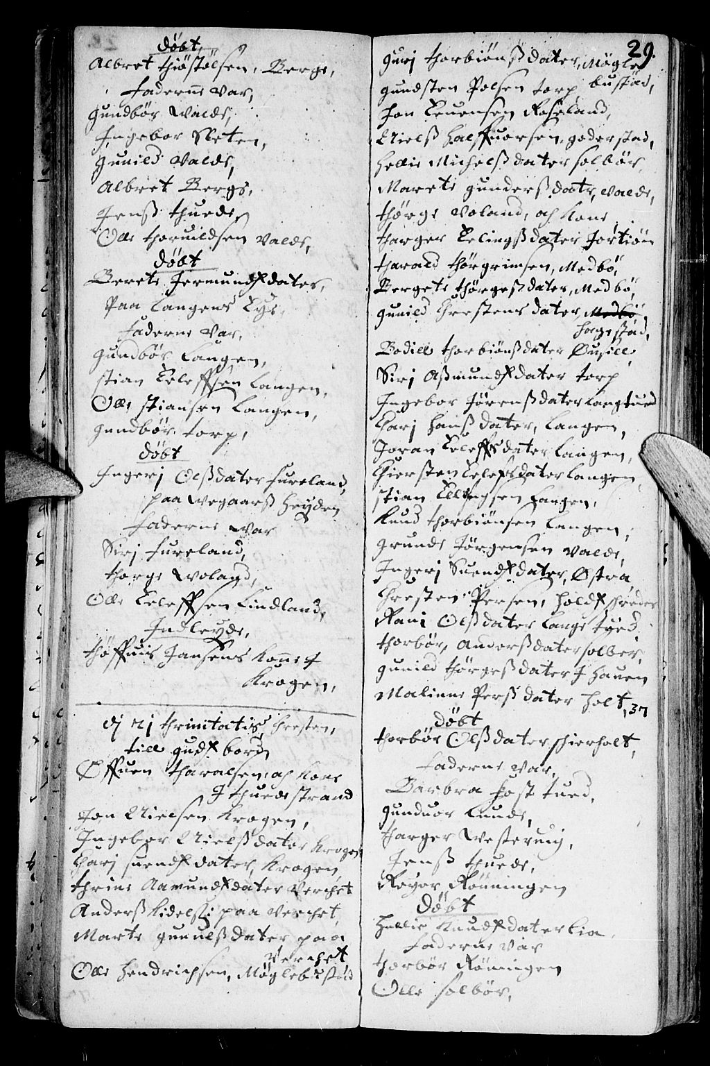 Holt sokneprestkontor, AV/SAK-1111-0021/F/Fb/L0001: Parish register (copy) no. B 1, 1699-1705, p. 29