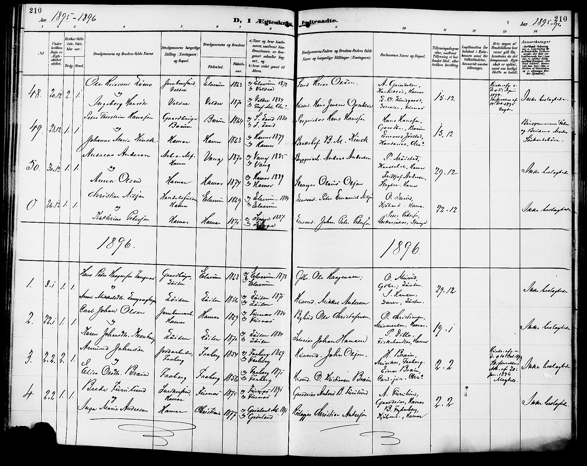 Vang prestekontor, Hedmark, AV/SAH-PREST-008/H/Ha/Haa/L0017: Parish register (official) no. 17, 1890-1899, p. 210