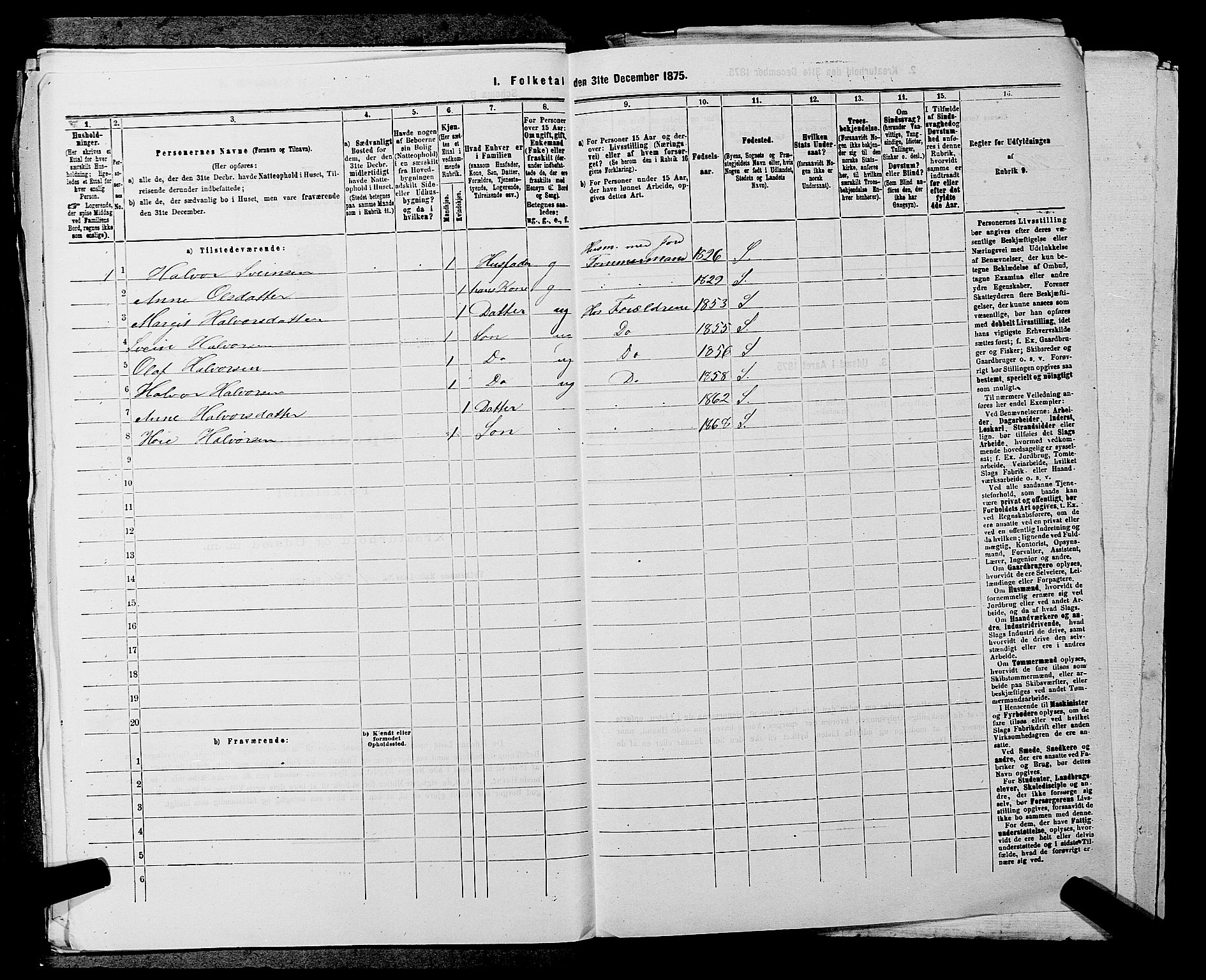 SAKO, 1875 census for 0828P Seljord, 1875, p. 323