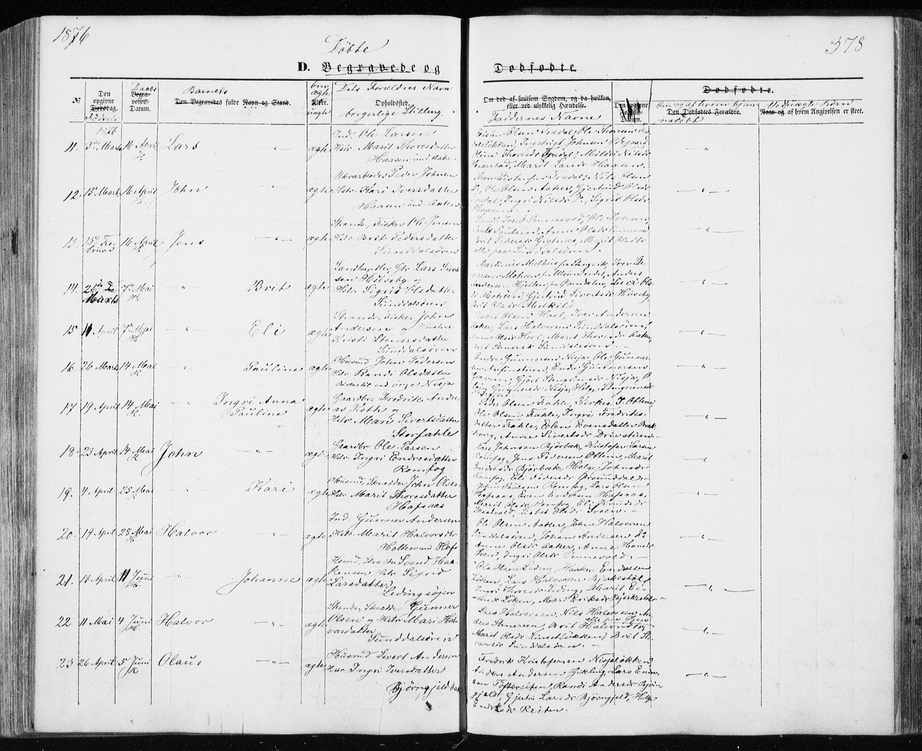 Ministerialprotokoller, klokkerbøker og fødselsregistre - Møre og Romsdal, AV/SAT-A-1454/590/L1013: Parish register (official) no. 590A05, 1847-1877, p. 378