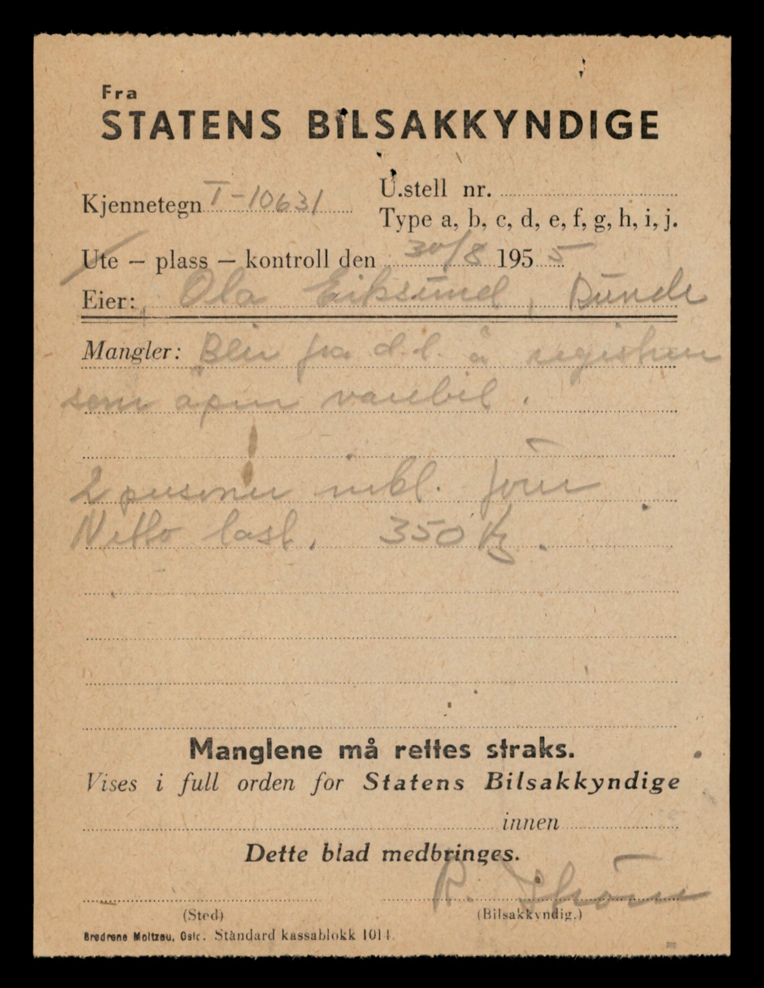 Møre og Romsdal vegkontor - Ålesund trafikkstasjon, AV/SAT-A-4099/F/Fe/L0012: Registreringskort for kjøretøy T 1290 - T 1450, 1927-1998, p. 2084