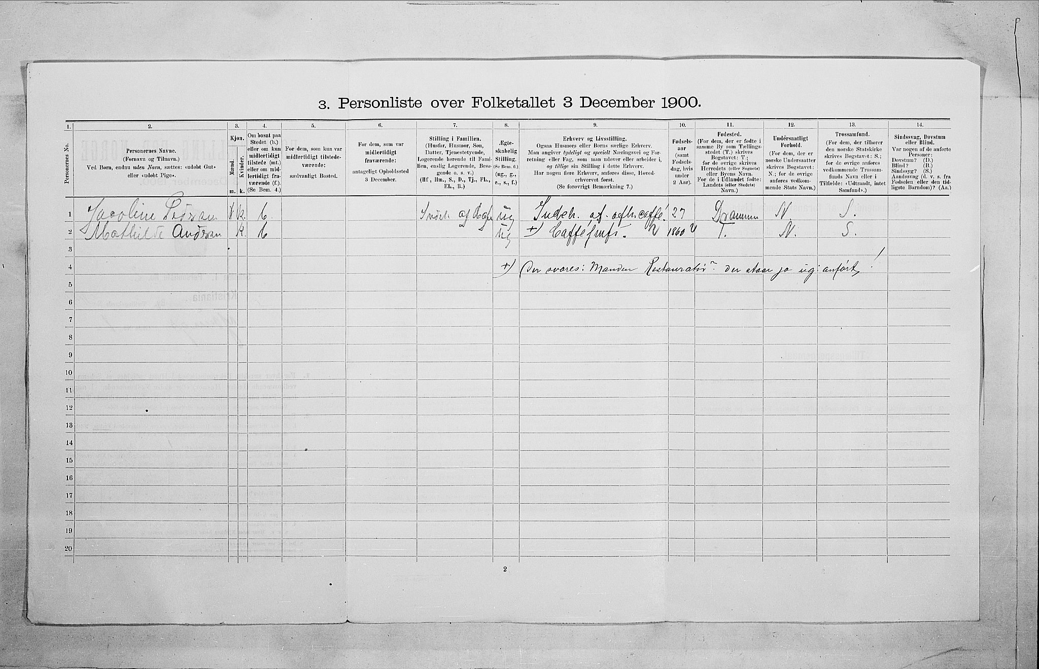 SAO, 1900 census for Kristiania, 1900, p. 114895