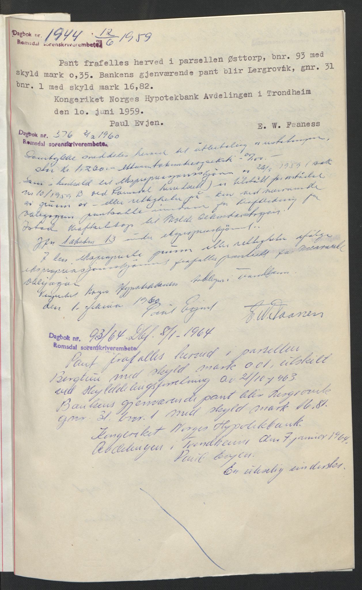 Romsdal sorenskriveri, AV/SAT-A-4149/1/2/2C: Mortgage book no. B4, 1948-1949, Diary no: : 1944/1959