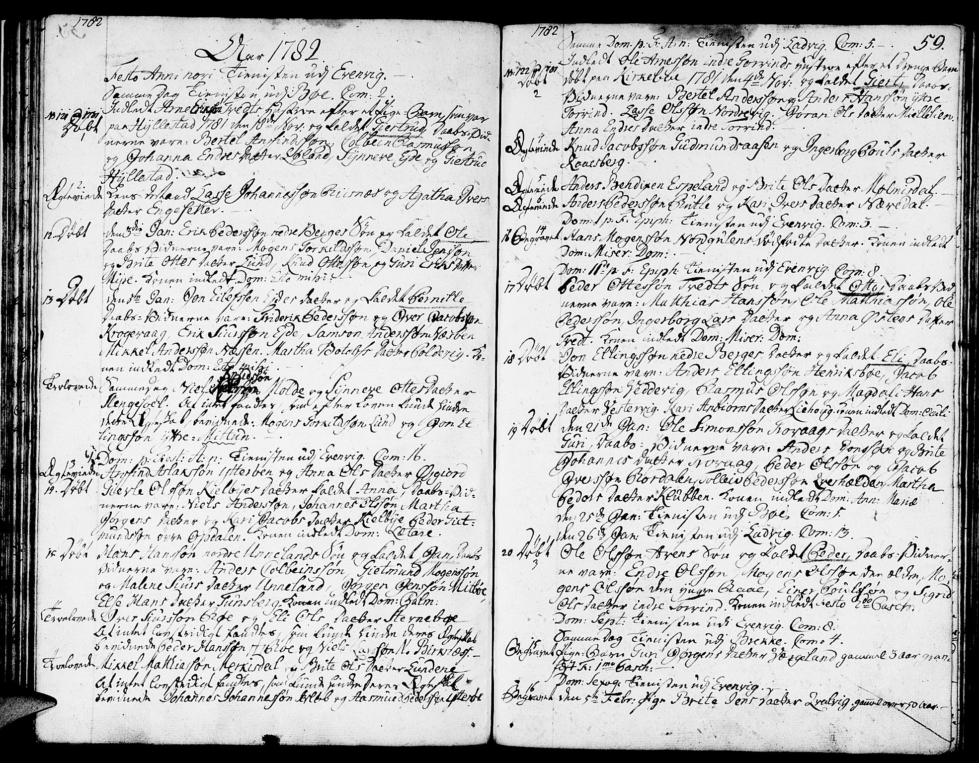 Gulen sokneprestembete, SAB/A-80201/H/Haa/Haaa/L0013: Parish register (official) no. A 13, 1776-1787, p. 59