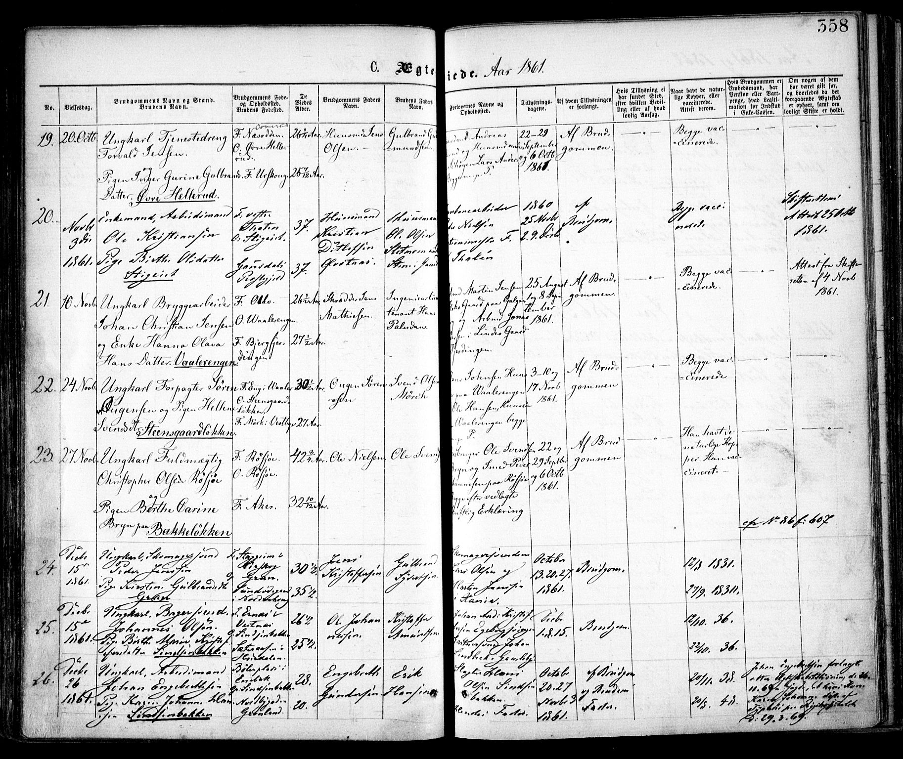 Østre Aker prestekontor Kirkebøker, AV/SAO-A-10840/F/Fa/L0001: Parish register (official) no. I 1, 1861-1869, p. 358