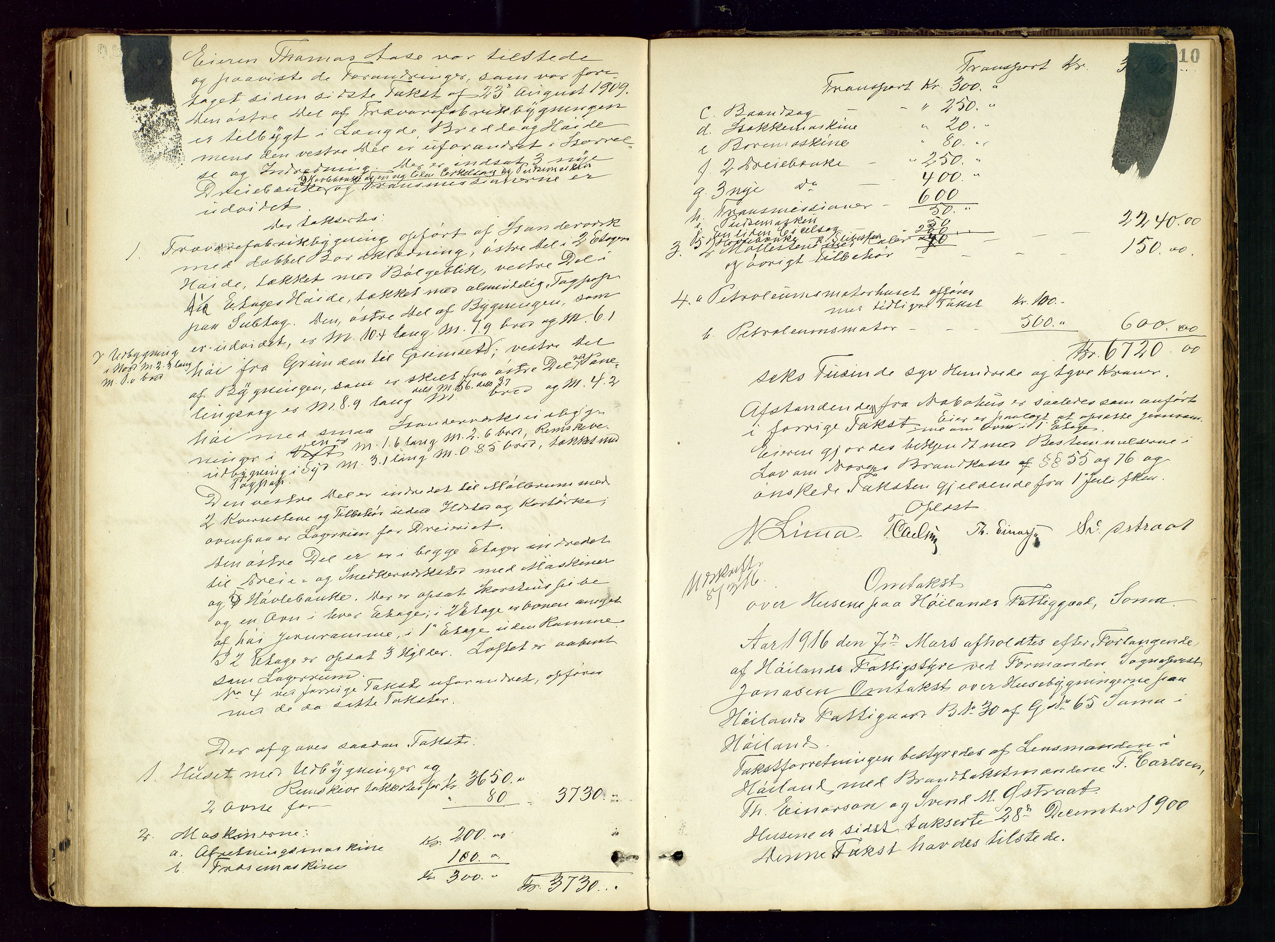 Høyland/Sandnes lensmannskontor, SAST/A-100166/Goa/L0002: "Brandtaxtprotokol for Landafdelingen i Høiland", 1880-1917, p. 109b-110a