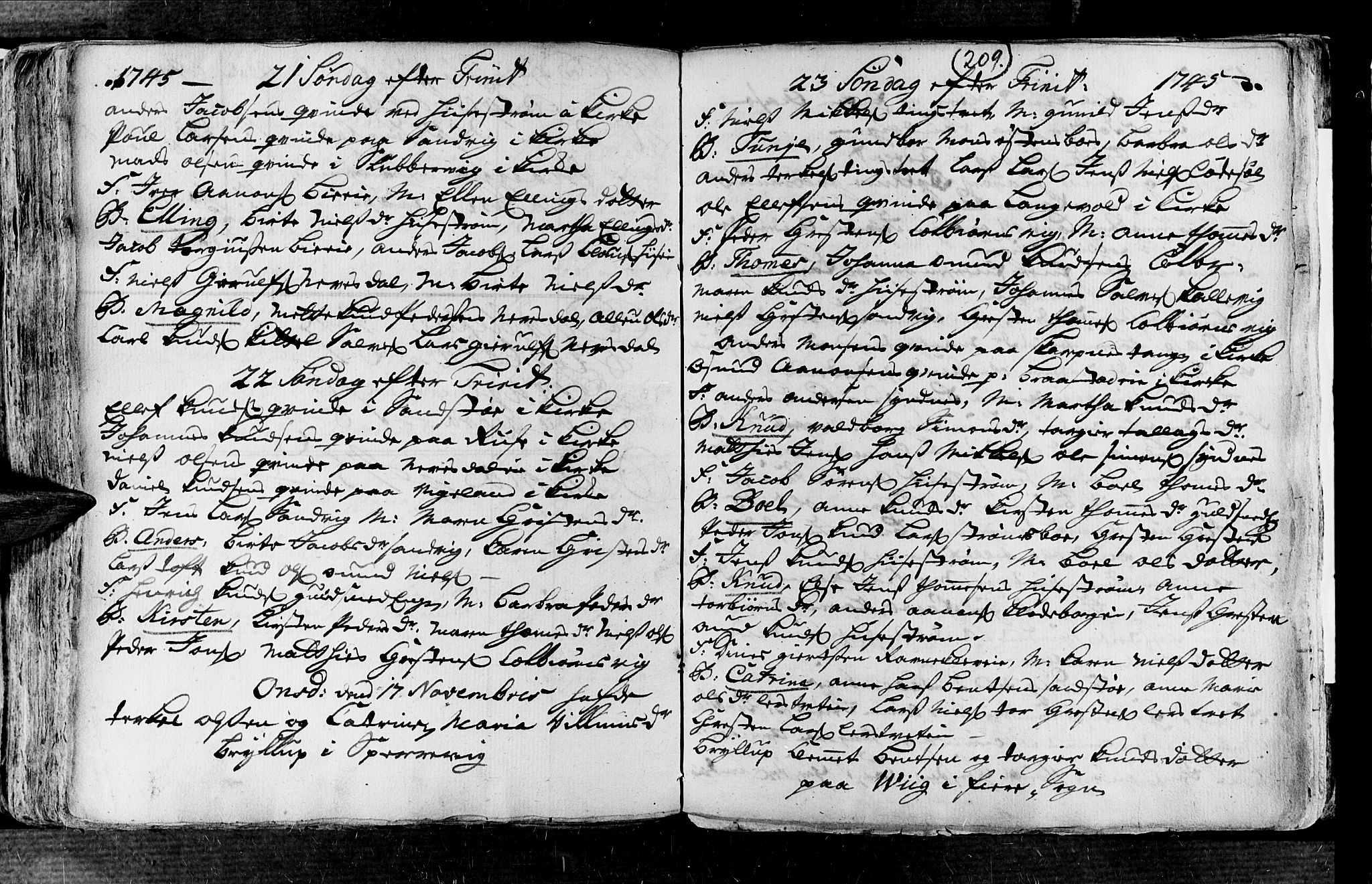 Øyestad sokneprestkontor, AV/SAK-1111-0049/F/Fa/L0004: Parish register (official) no. A 4, 1730-1750, p. 209