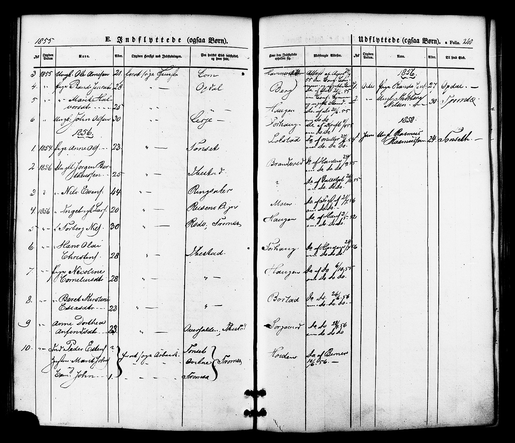 Målselv sokneprestembete, SATØ/S-1311/G/Ga/Gaa/L0008kirke: Parish register (official) no. 8, 1851-1877, p. 260
