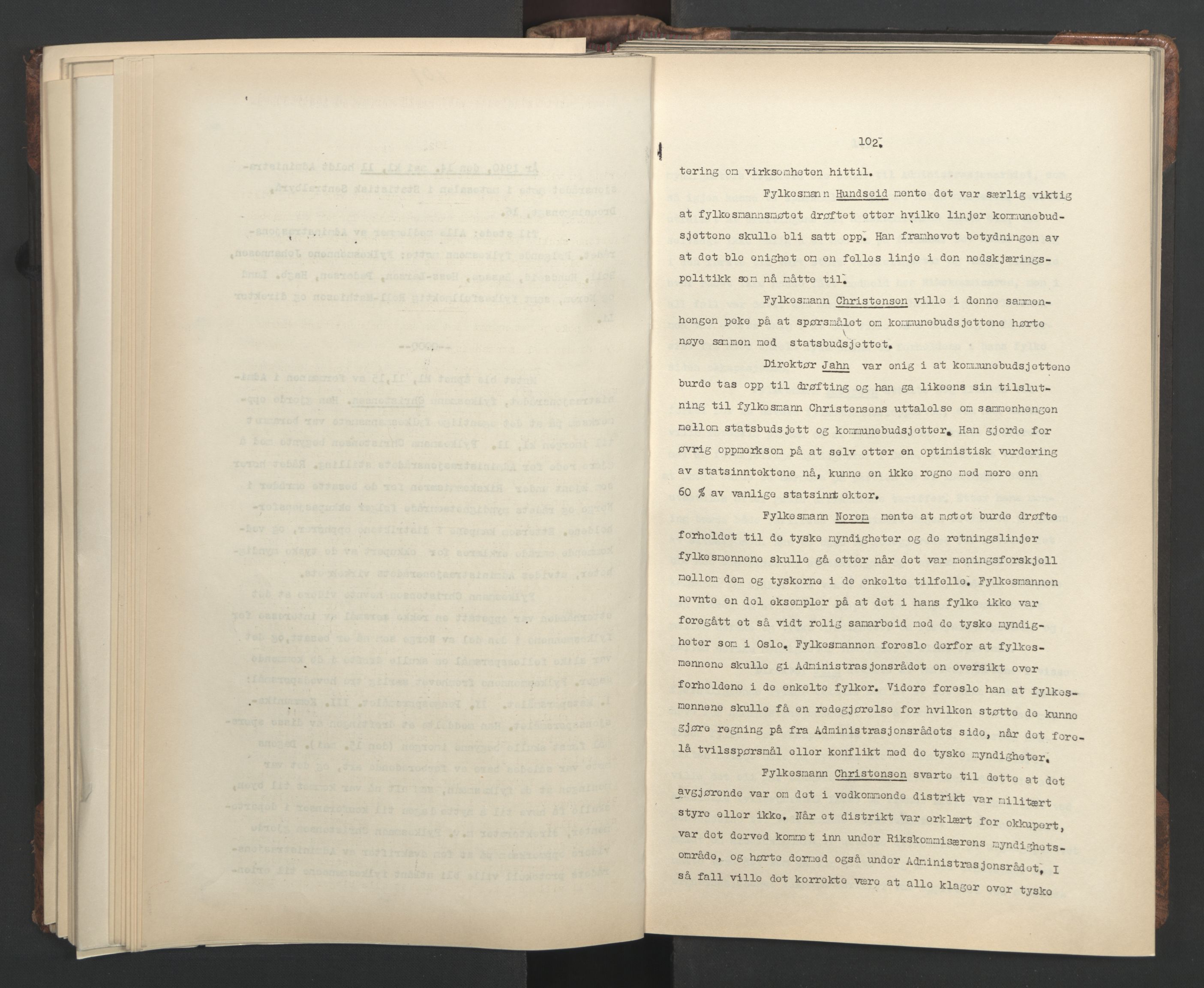 Administrasjonsrådet, AV/RA-S-1004/A/L0001: Møteprotokoll med tillegg 15/4-25/9, 1940, p. 102