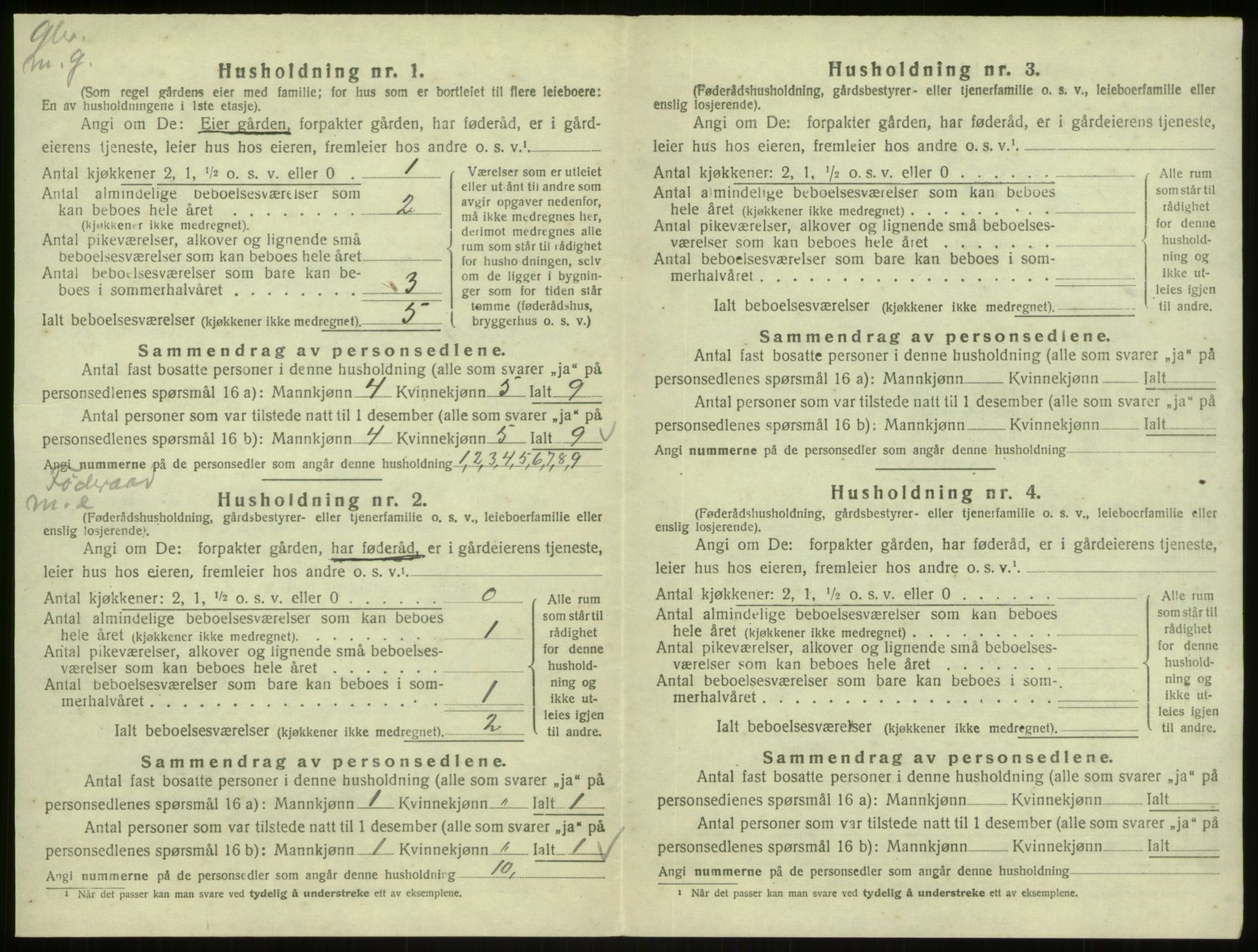 SAB, 1920 census for Masfjorden, 1920, p. 431