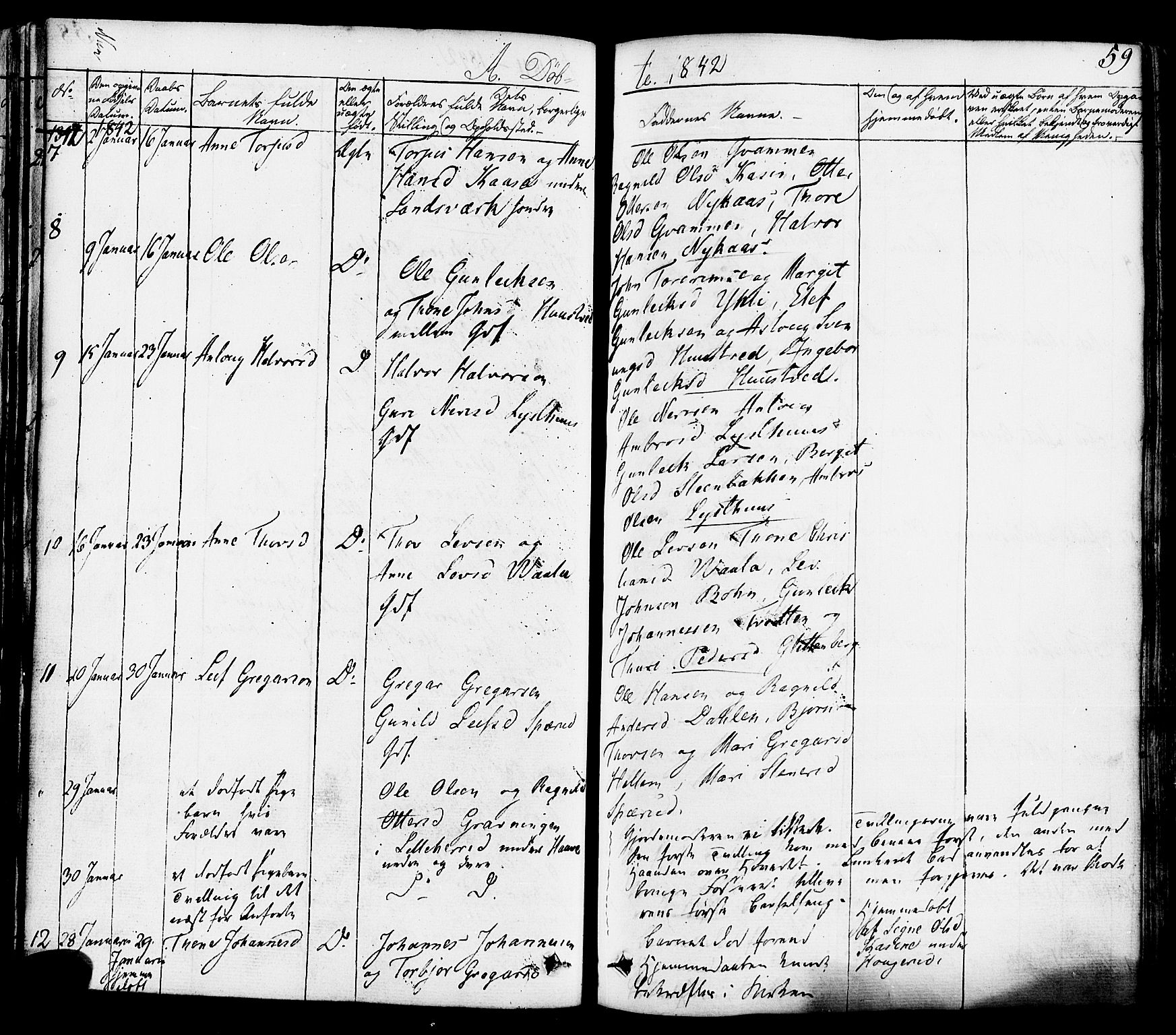 Heddal kirkebøker, AV/SAKO-A-268/F/Fa/L0006: Parish register (official) no. I 6, 1837-1854, p. 59