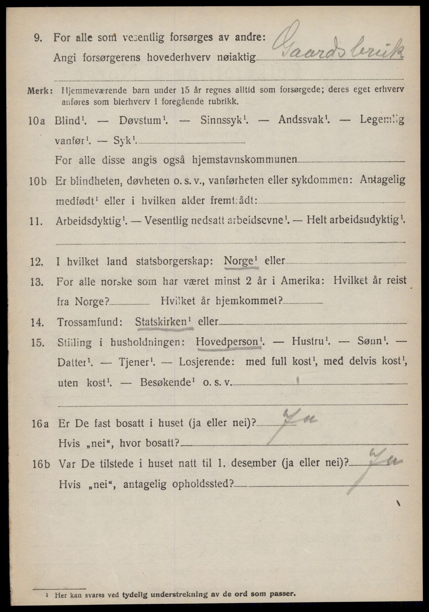 SAT, 1920 census for Vatne, 1920, p. 1855