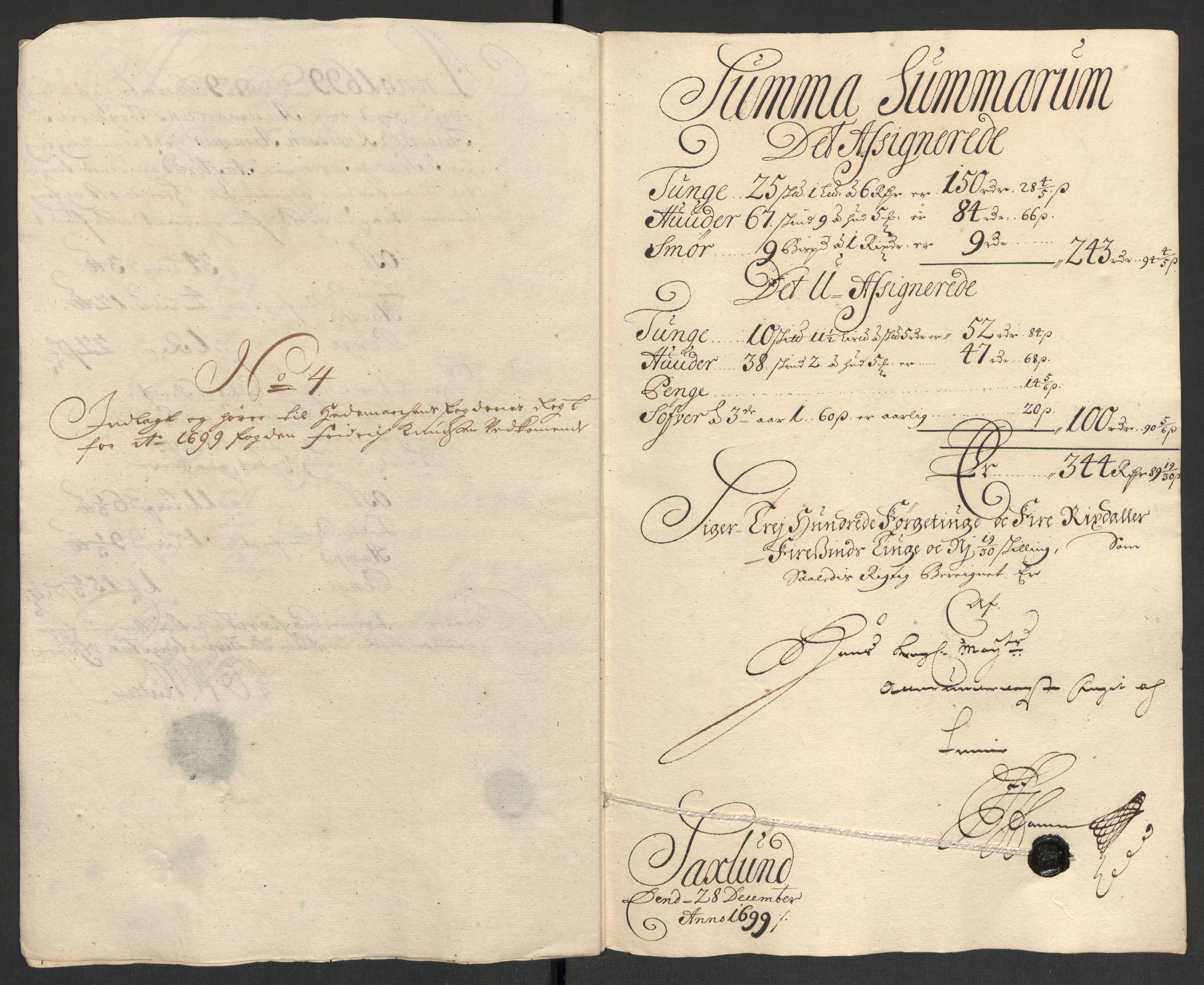 Rentekammeret inntil 1814, Reviderte regnskaper, Fogderegnskap, AV/RA-EA-4092/R16/L1038: Fogderegnskap Hedmark, 1699, p. 39