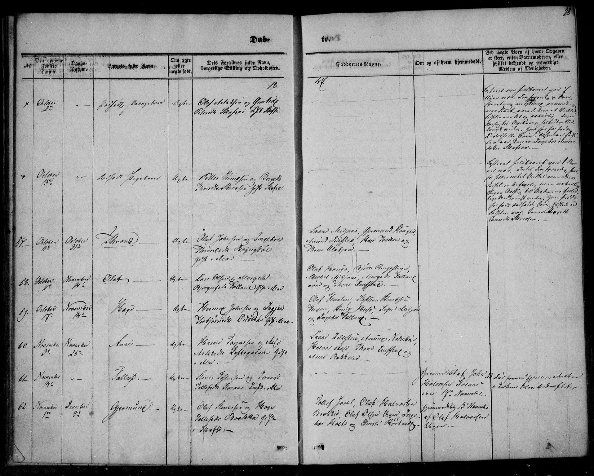 Mo kirkebøker, SAKO/A-286/F/Fa/L0005: Parish register (official) no. I 5, 1844-1864, p. 28