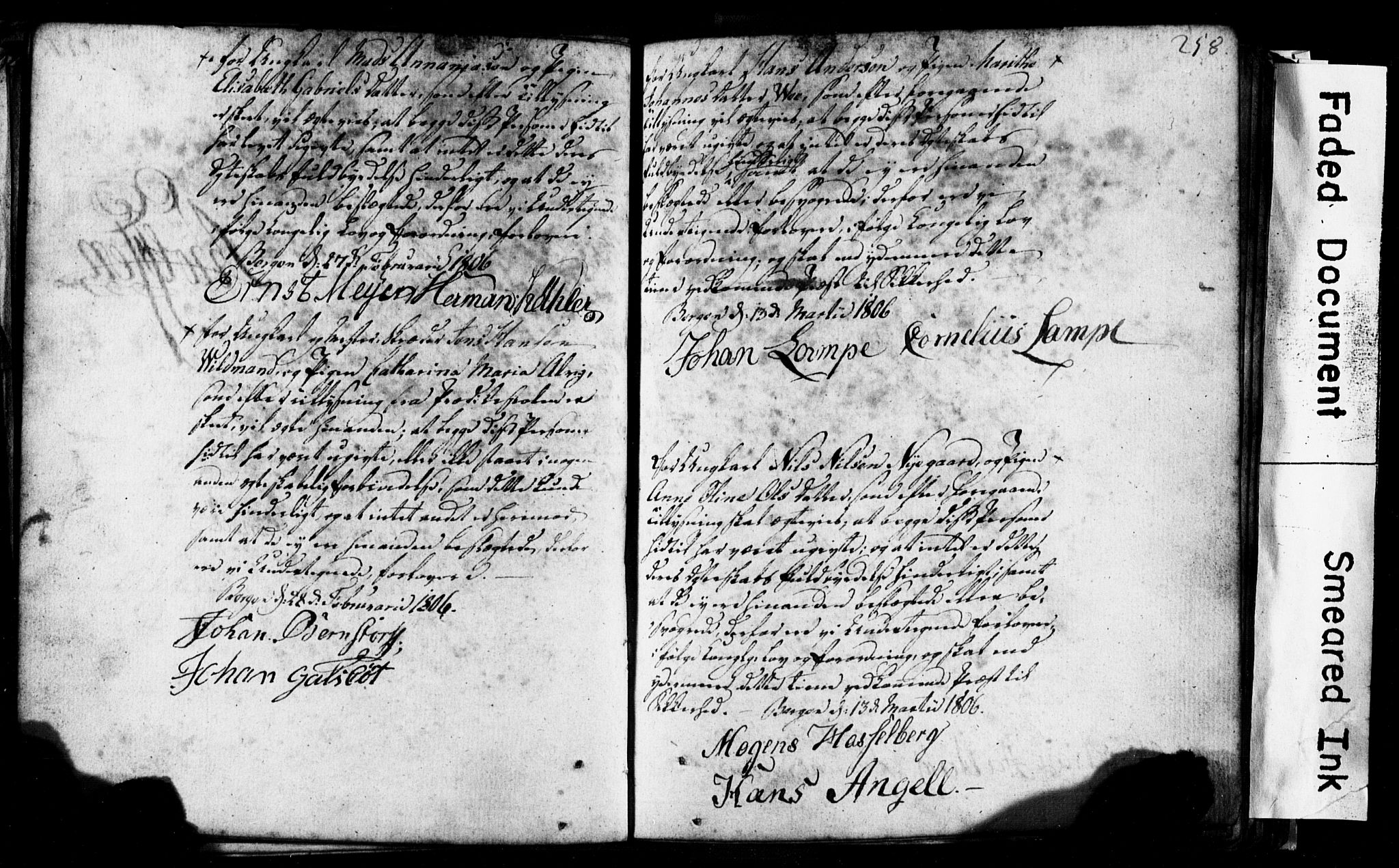 Korskirken sokneprestembete, AV/SAB-A-76101: Best man's statements no. II.5.1, 1776-1816, p. 258