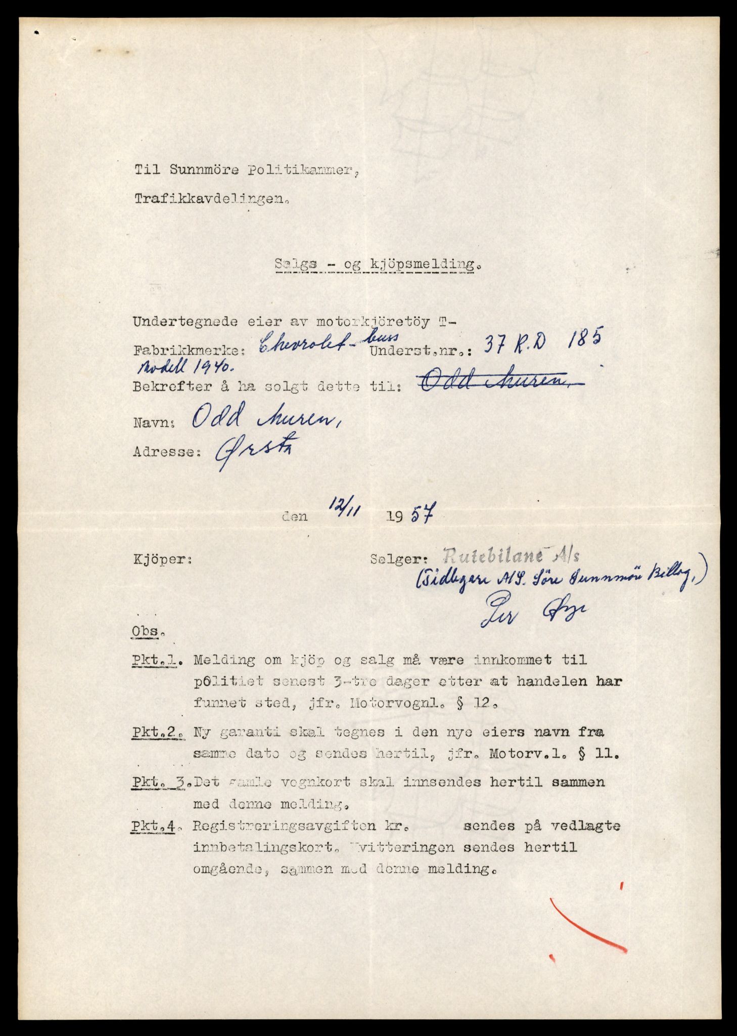 Møre og Romsdal vegkontor - Ålesund trafikkstasjon, AV/SAT-A-4099/F/Fe/L0015: Registreringskort for kjøretøy T 1700 - T 1850, 1927-1998, p. 2683