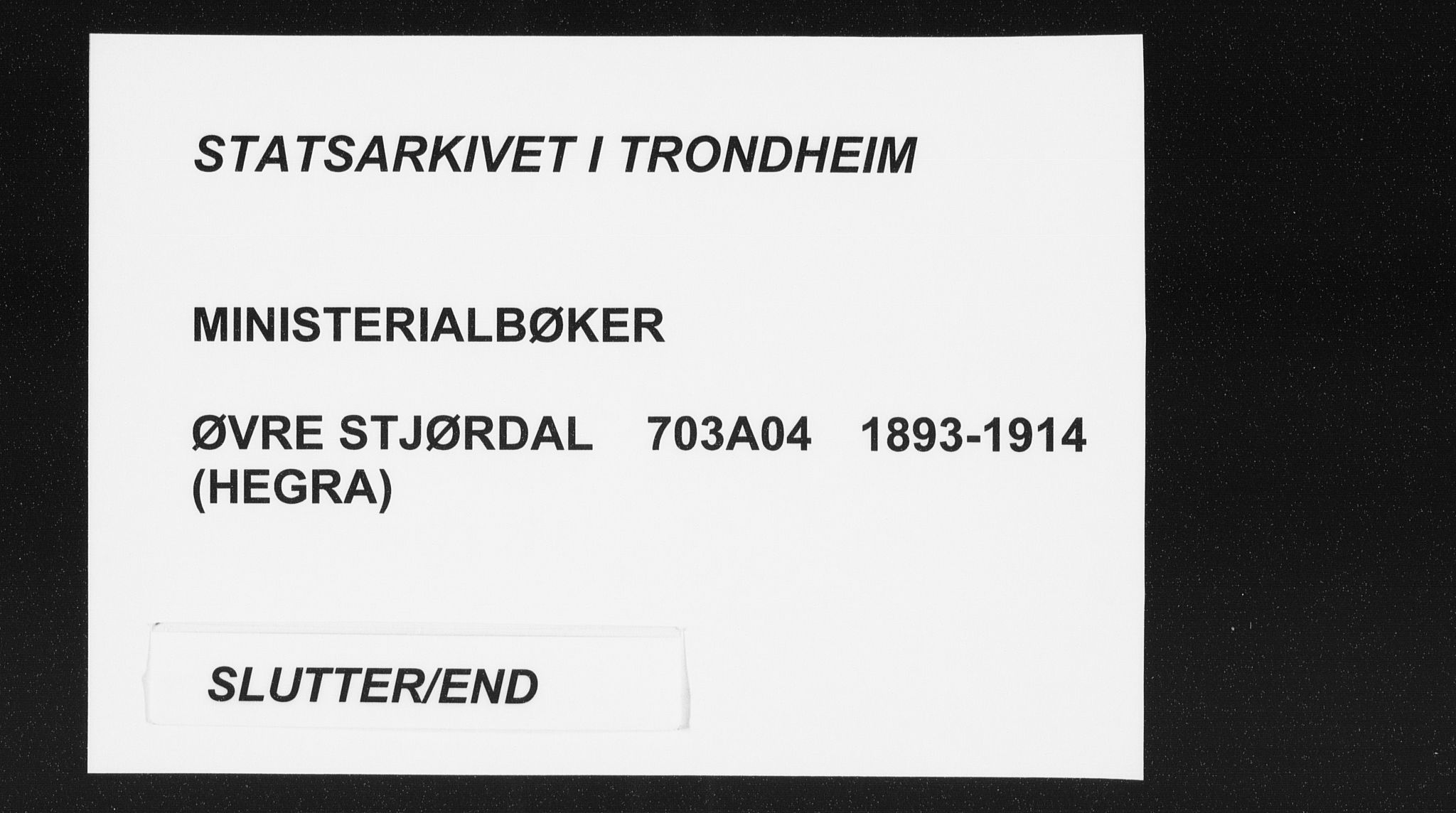 Ministerialprotokoller, klokkerbøker og fødselsregistre - Nord-Trøndelag, SAT/A-1458/703/L0031: Parish register (official) no. 703A04, 1893-1914