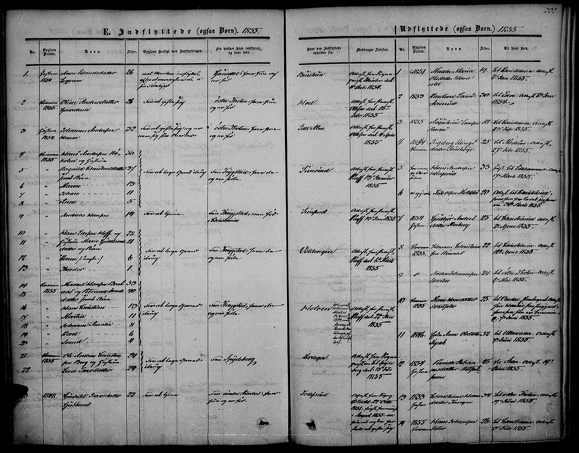 Vestre Toten prestekontor, SAH/PREST-108/H/Ha/Haa/L0005: Parish register (official) no. 5, 1850-1855, p. 332