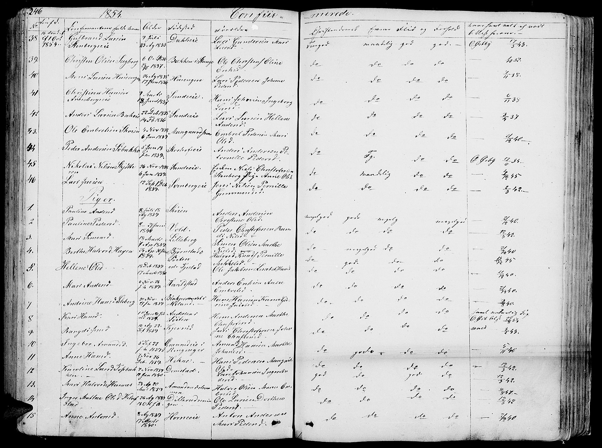 Romedal prestekontor, AV/SAH-PREST-004/L/L0009: Parish register (copy) no. 9, 1846-1866, p. 246