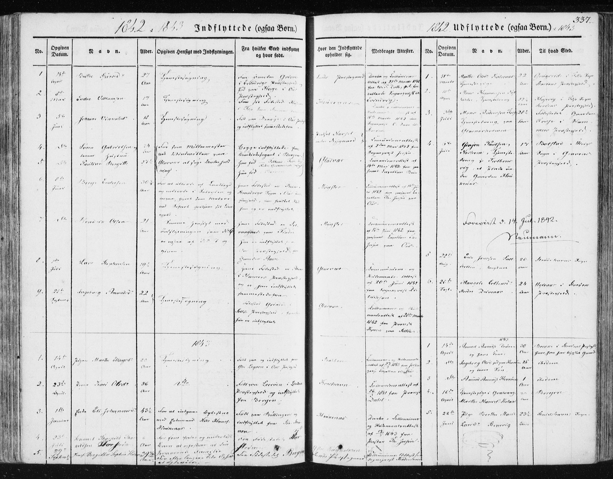 Sund sokneprestembete, AV/SAB-A-99930: Parish register (official) no. A 13, 1835-1849, p. 337