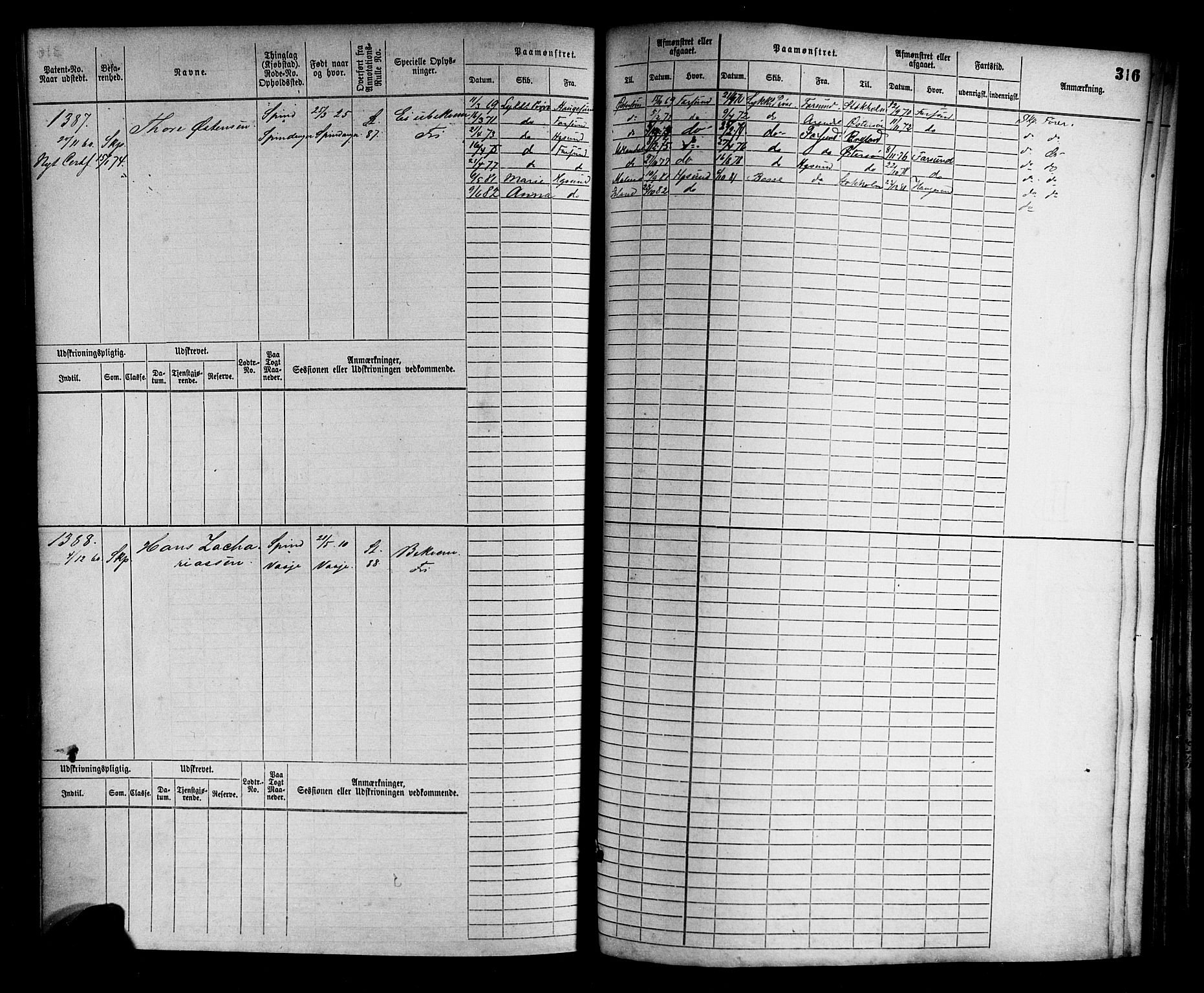 Farsund mønstringskrets, AV/SAK-2031-0017/F/Fb/L0002: Hovedrulle nr 759-1508, M-5, 1868-1900, p. 319