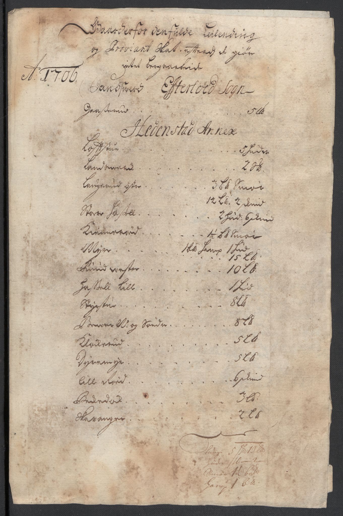 Rentekammeret inntil 1814, Reviderte regnskaper, Fogderegnskap, AV/RA-EA-4092/R24/L1583: Fogderegnskap Numedal og Sandsvær, 1705-1706, p. 382