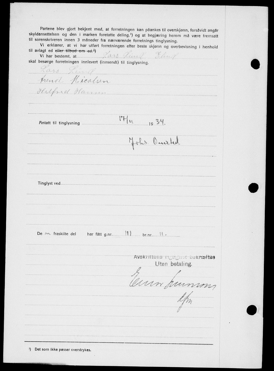 Onsøy sorenskriveri, SAO/A-10474/G/Ga/Gaa/L0076: Mortgage book no. I 76, 1934-1935, p. 3