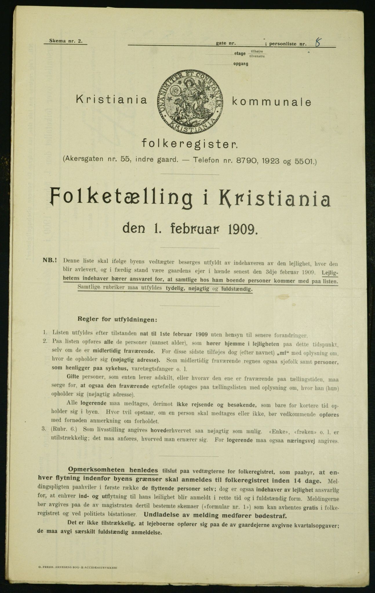 OBA, Municipal Census 1909 for Kristiania, 1909, p. 21845