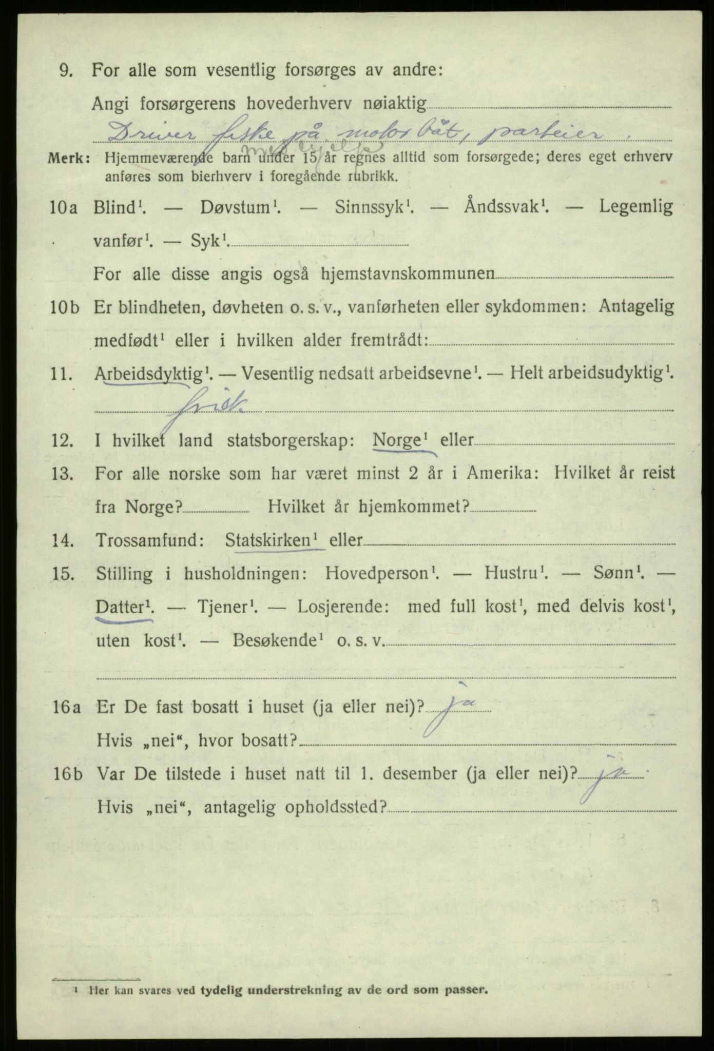 SAB, 1920 census for Davik, 1920, p. 6824