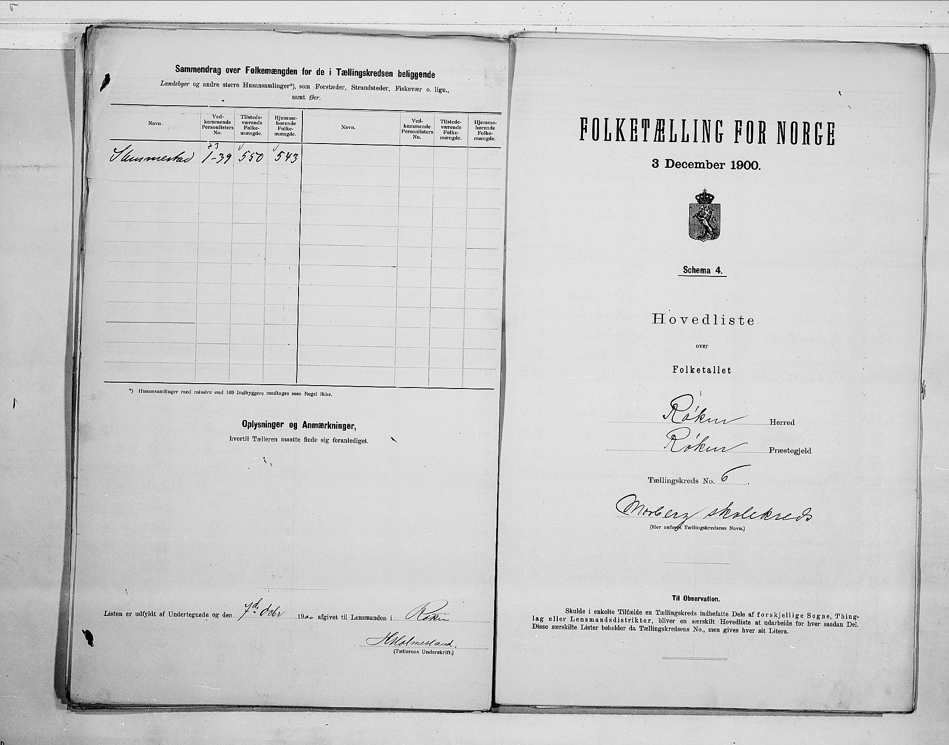 RA, 1900 census for Røyken, 1900, p. 16
