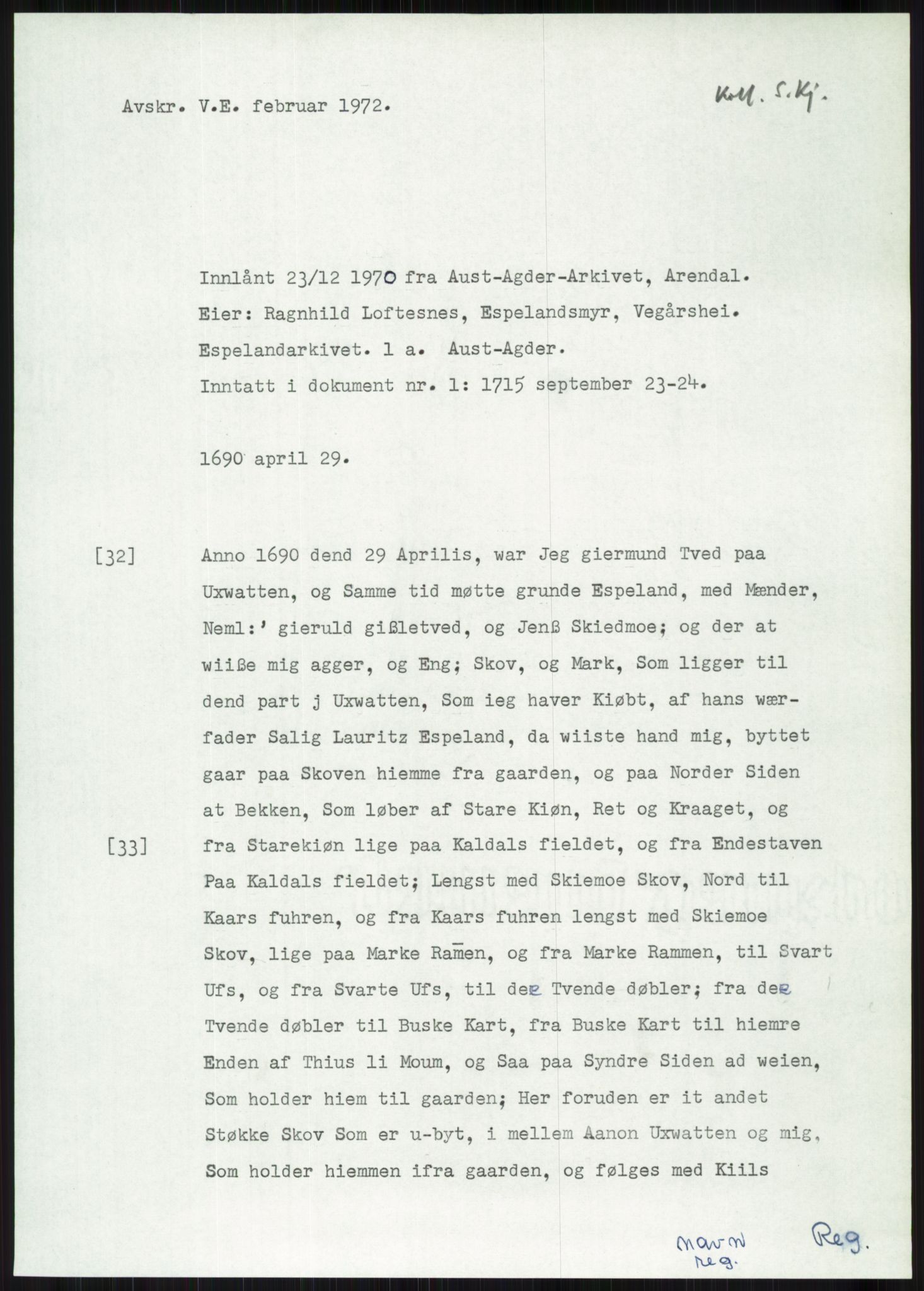 Samlinger til kildeutgivelse, Diplomavskriftsamlingen, AV/RA-EA-4053/H/Ha, p. 1843