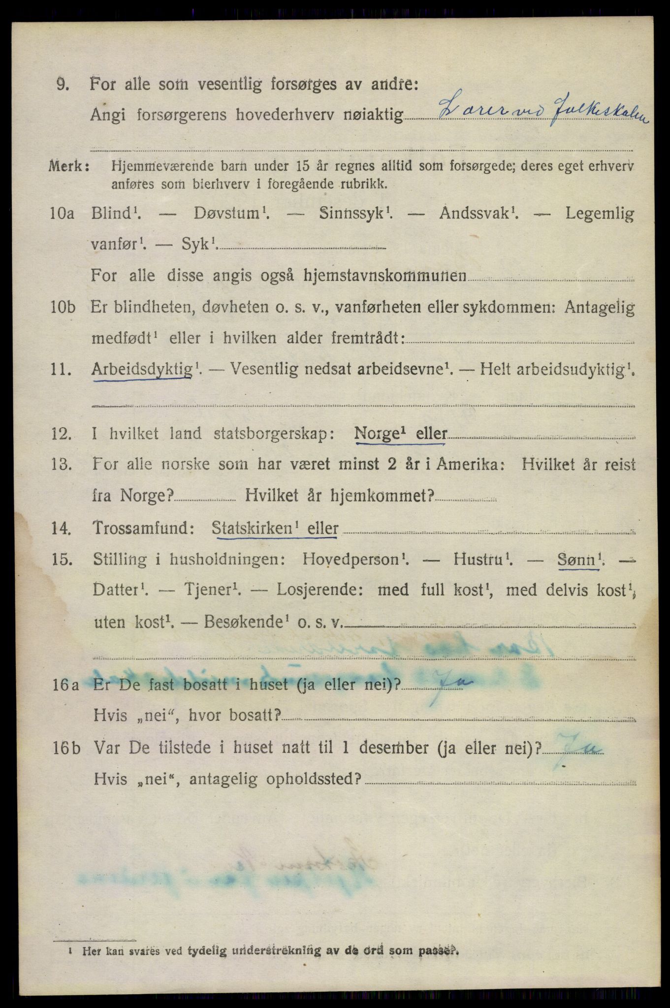 SAKO, 1920 census for Bamble, 1920, p. 7792