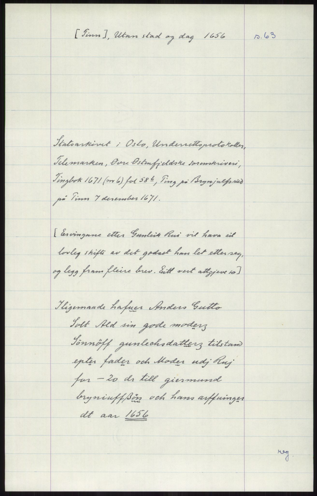 Samlinger til kildeutgivelse, Diplomavskriftsamlingen, AV/RA-EA-4053/H/Ha, p. 3607