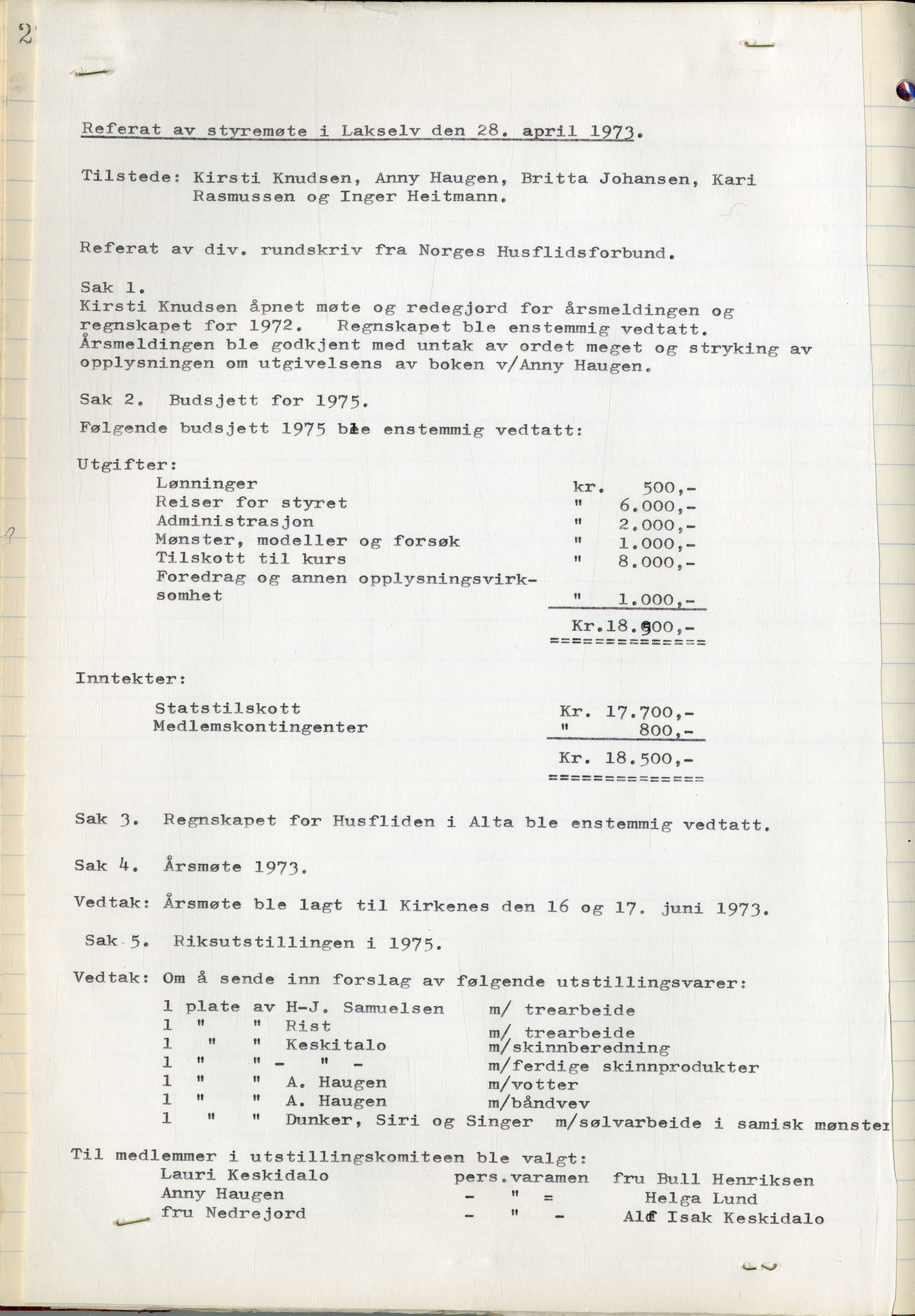 Finnmark Husflidslag, FMFB/A-1134/A/L0002: Møtebok, 1971-1983, p. 25