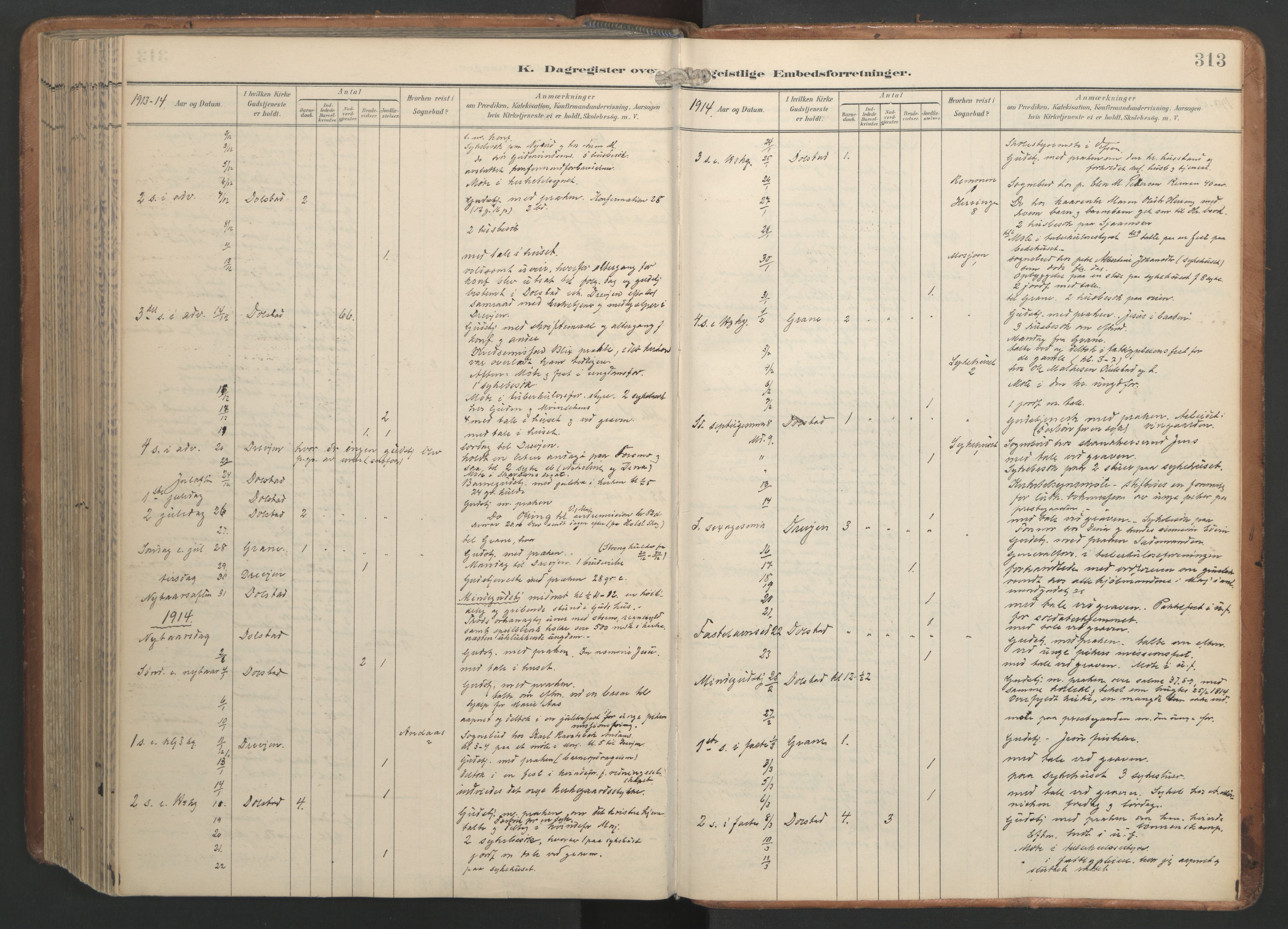 Ministerialprotokoller, klokkerbøker og fødselsregistre - Nordland, AV/SAT-A-1459/820/L0298: Parish register (official) no. 820A19, 1897-1915, p. 313