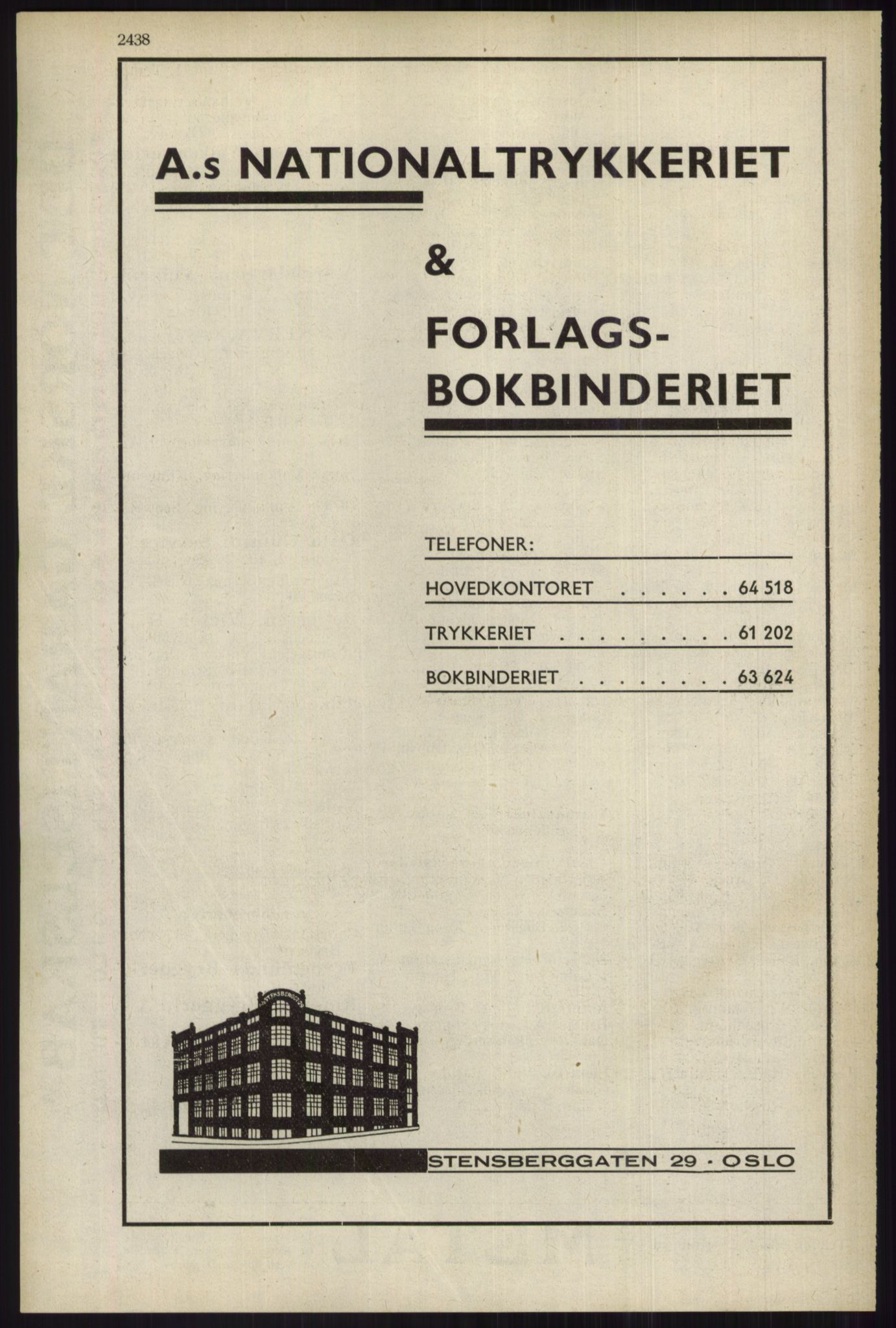 Kristiania/Oslo adressebok, PUBL/-, 1934, p. 2438