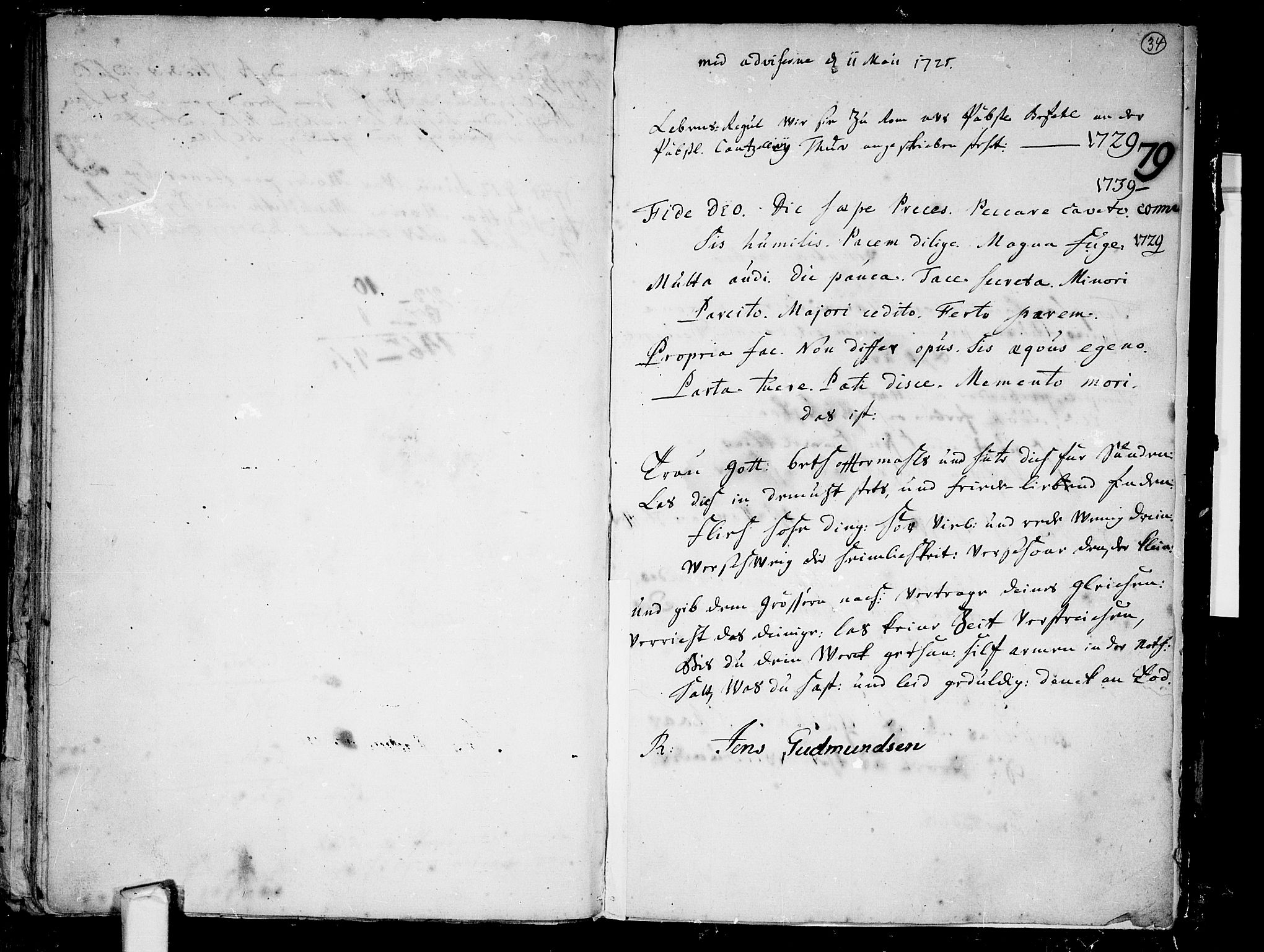 Rødenes prestekontor Kirkebøker, AV/SAO-A-2005/F/Fa/L0001: Parish register (official) no.  I 1, 1721-1732, p. 34