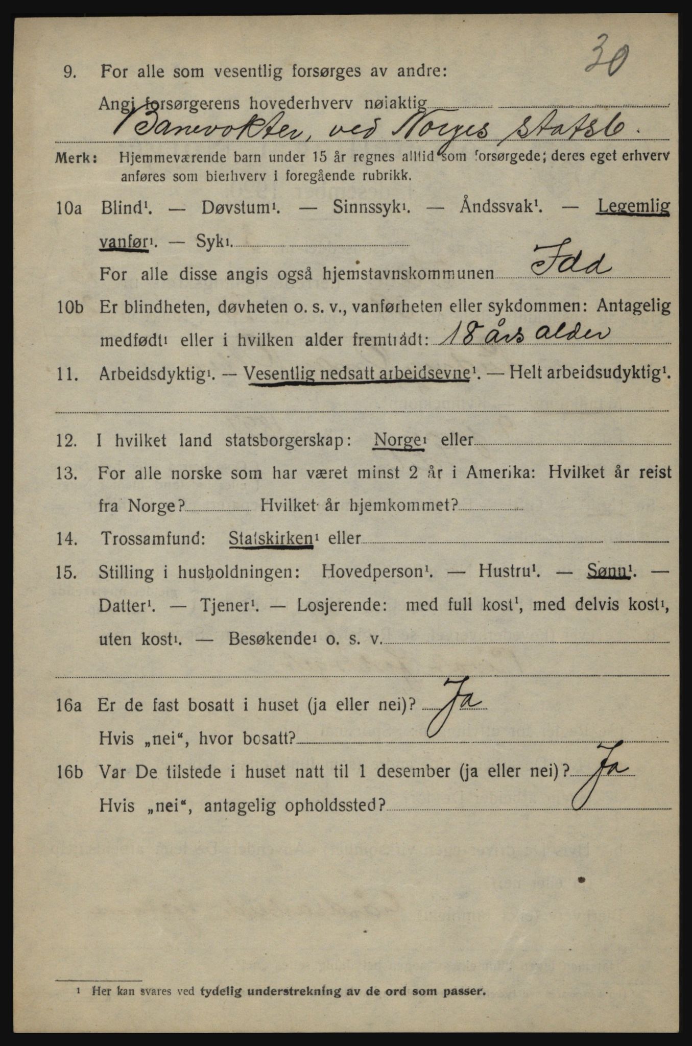 SAO, 1920 census for Idd, 1920, p. 10918