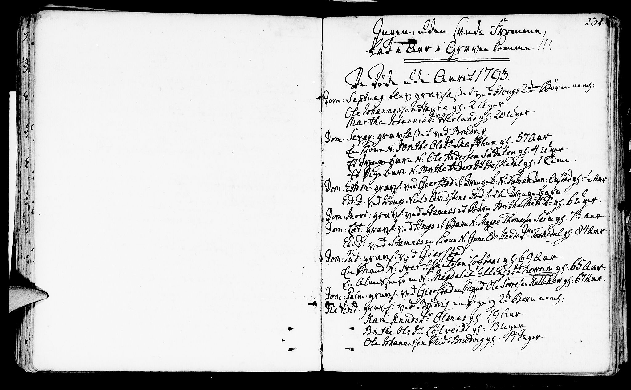Haus sokneprestembete, SAB/A-75601/H/Haa: Parish register (official) no. A 10, 1782-1796, p. 232