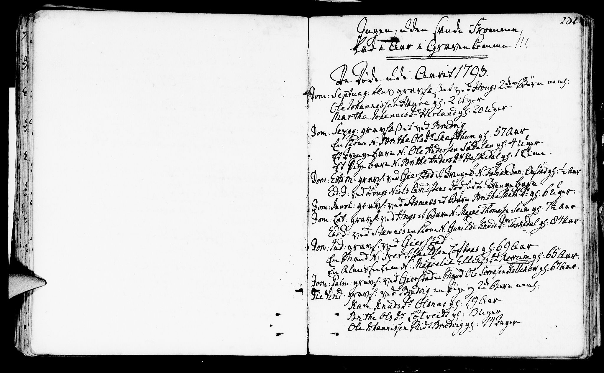 Haus sokneprestembete, AV/SAB-A-75601/H/Haa: Parish register (official) no. A 10, 1782-1796, p. 232