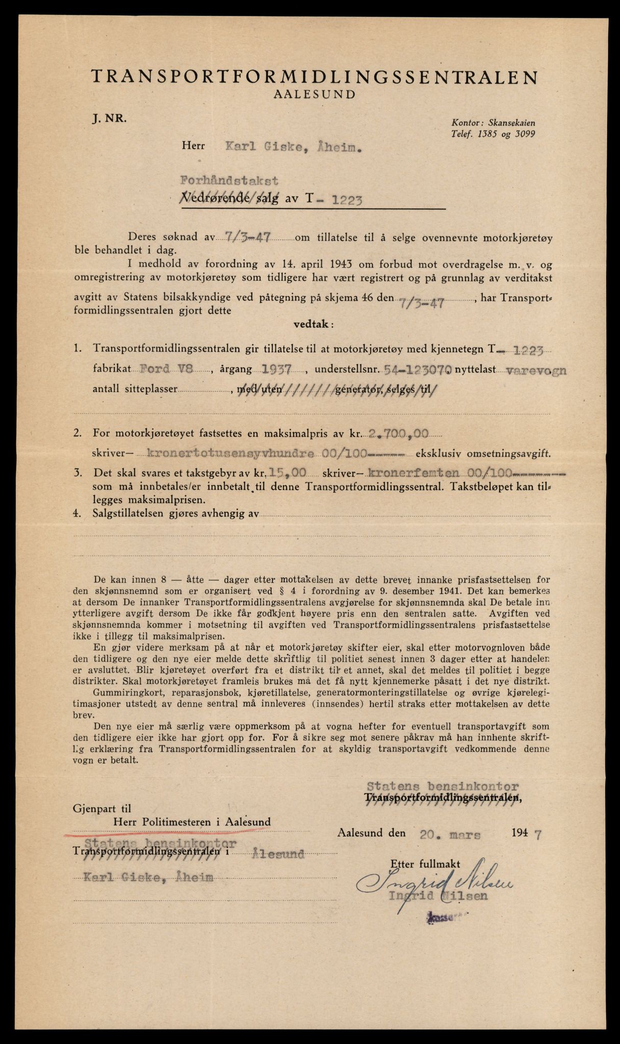 Møre og Romsdal vegkontor - Ålesund trafikkstasjon, AV/SAT-A-4099/F/Fe/L0035: Registreringskort for kjøretøy T 12653 - T 12829, 1927-1998, p. 609