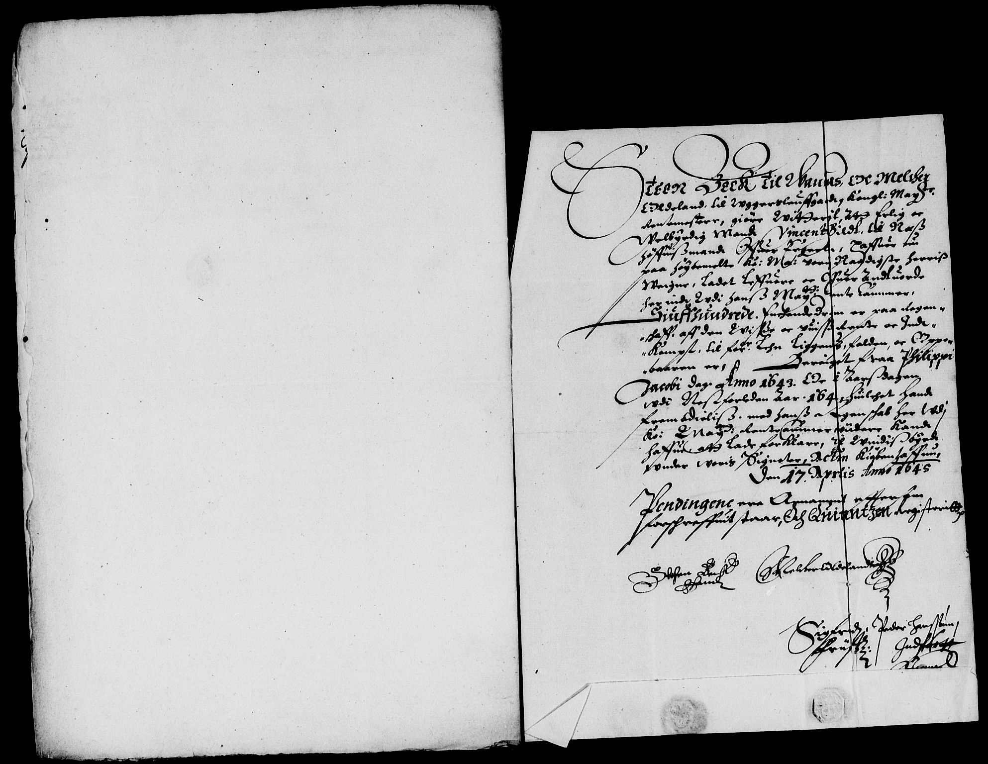 Rentekammeret inntil 1814, Reviderte regnskaper, Lensregnskaper, AV/RA-EA-5023/R/Rb/Rbm/L0008: Eiker len, 1643-1648