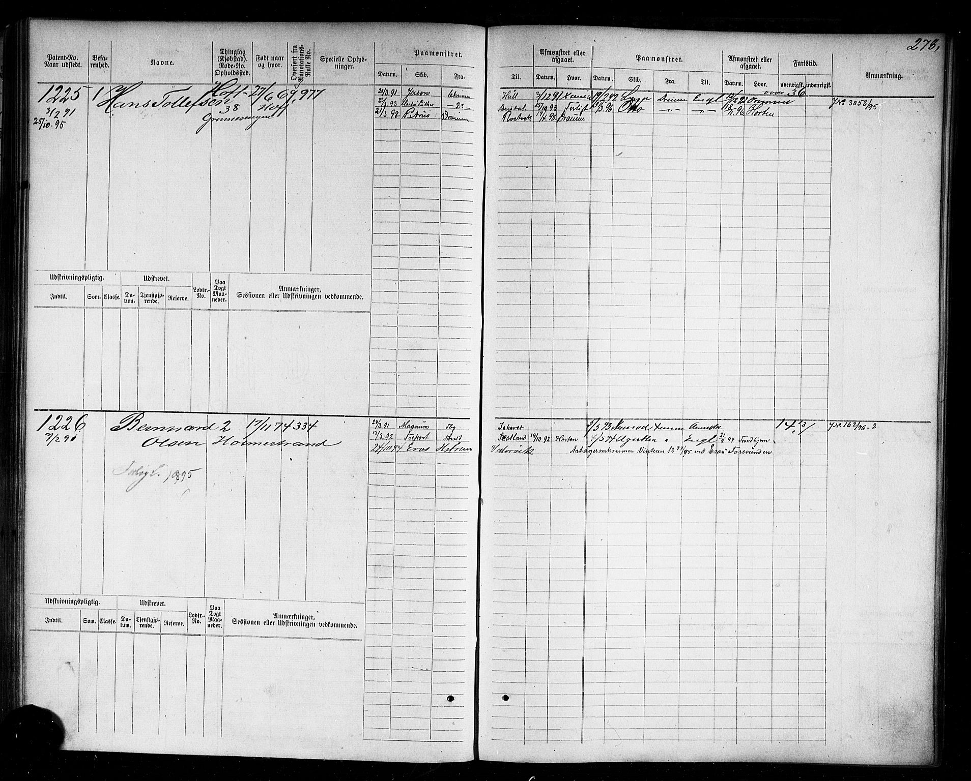 Holmestrand innrulleringskontor, AV/SAKO-A-1151/F/Fc/L0004: Hovedrulle, 1872-1913, p. 318