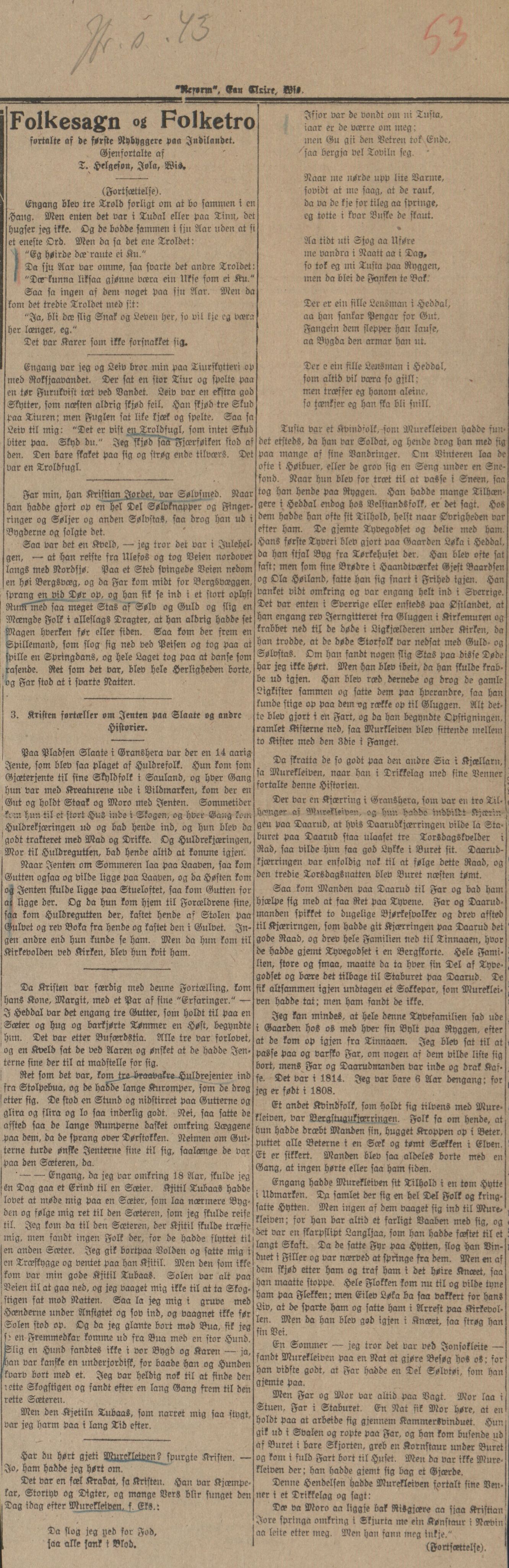 Rikard Berge, TEMU/TGM-A-1003/F/L0017/0012: 551-599 / 562 For det meste brev til Berge, 1910-1950, p. 53